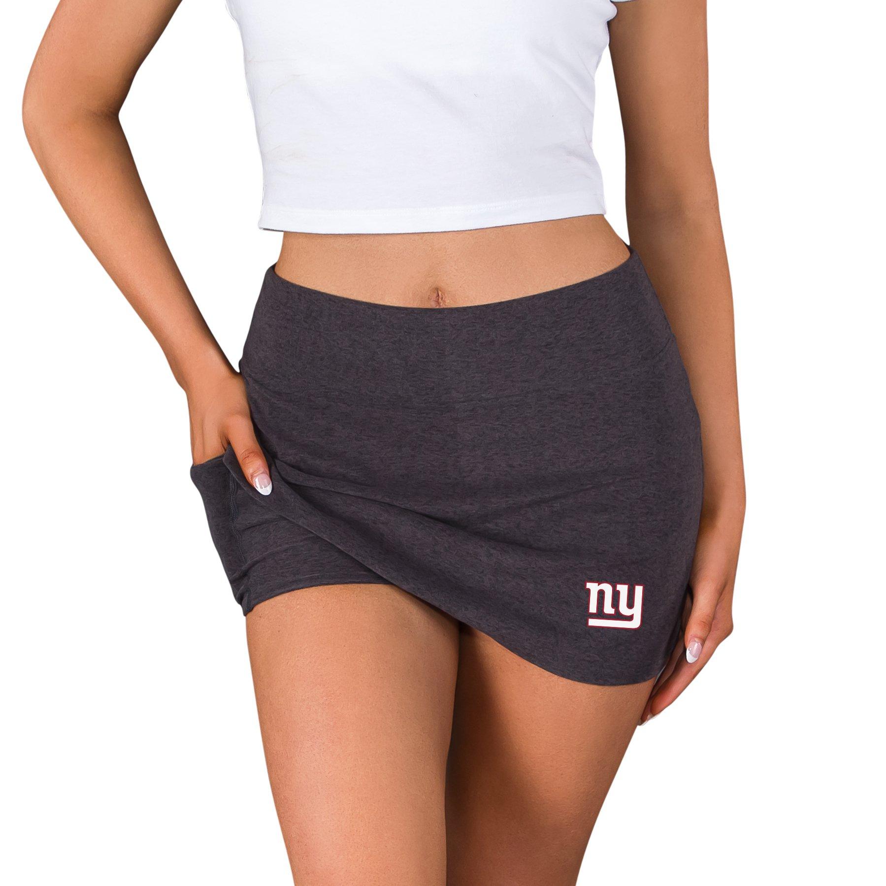 College Concepts Women's New York Giants Centerline Skort - Charcoal - CHARCOAL Thumbnail View 2