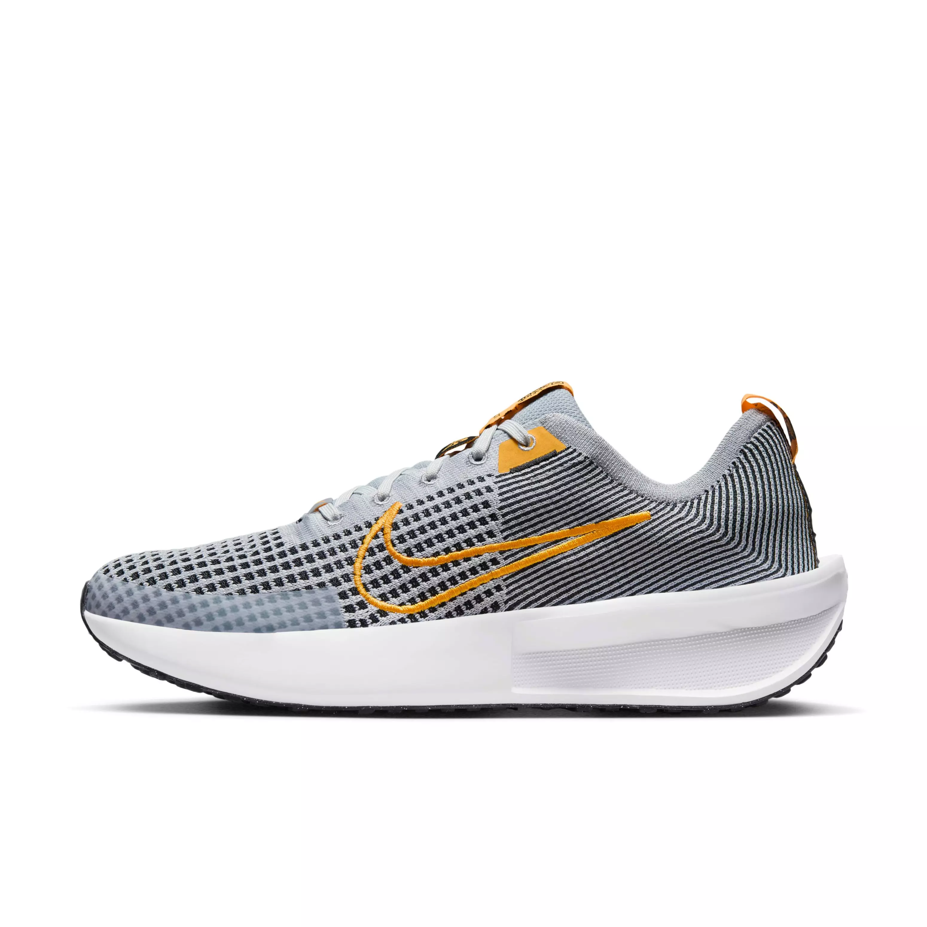Nike Interact Run "Wolf Grey/Black/White/Laser Orange" Men's Running Shoe - GREY/BLACK/WHITE/ORANGE