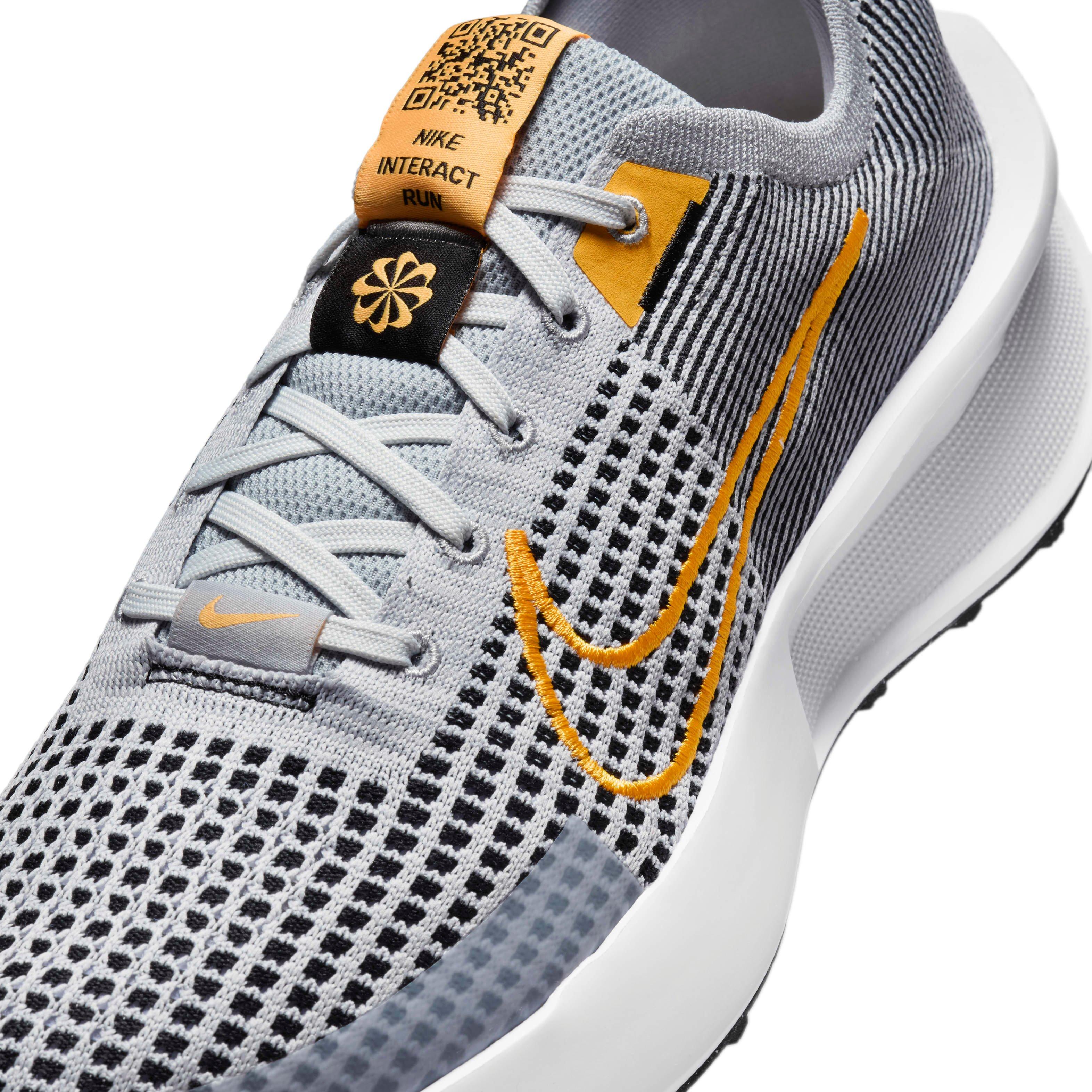 Nike Interact Run "Wolf Grey/Black/White/Laser Orange" Men's Running Shoe - GREY/BLACK/WHITE/ORANGE Thumbnail View 7