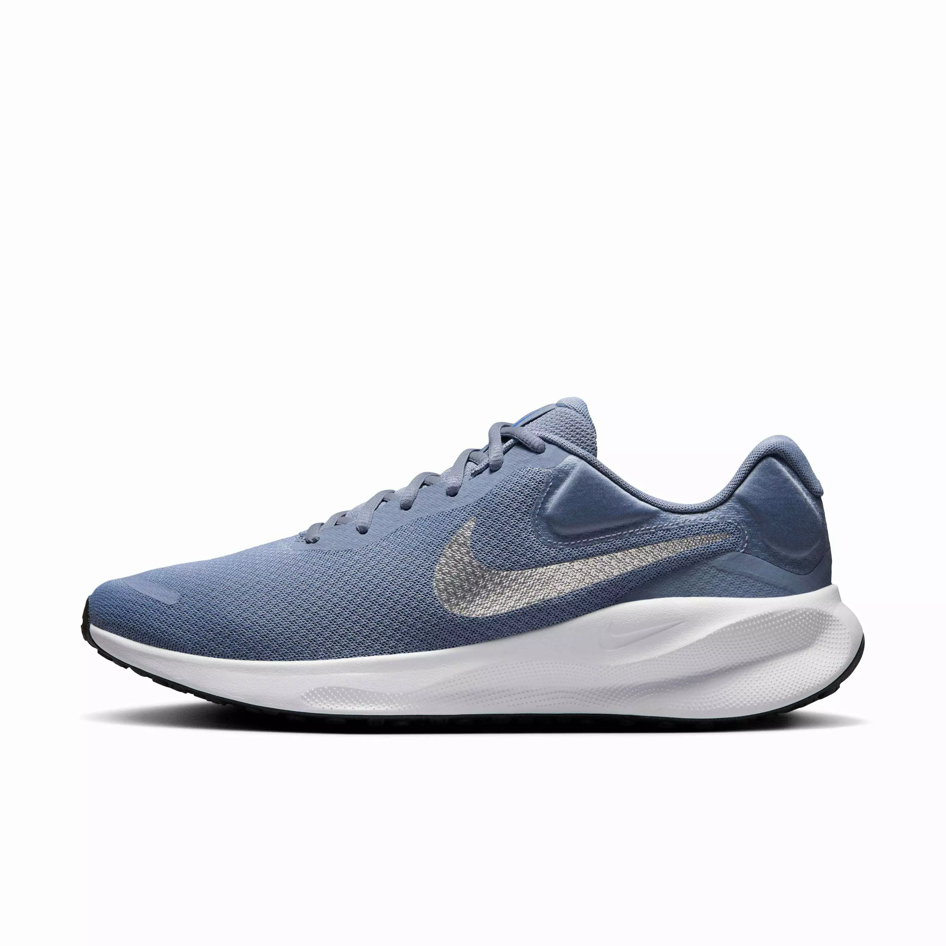 Nike Revolution 7 "Ashen Slate/White/Hyper Royal/Metallic Silver" Men's Running Shoe - SLATE/WHITE/ROYAL/SILVER