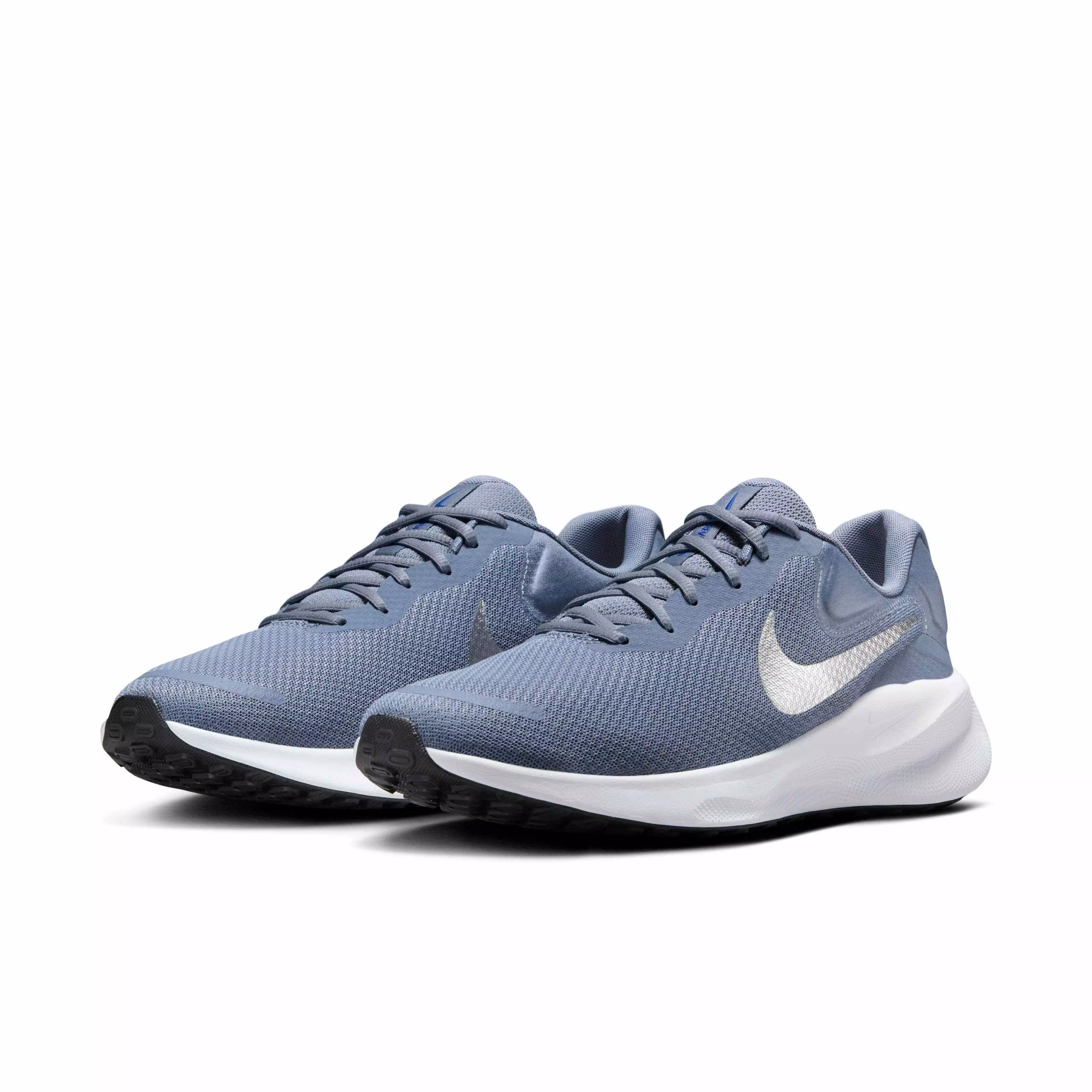 Nike Revolution 7 "Ashen Slate/White/Hyper Royal/Metallic Silver" Men's Running Shoe - SLATE/WHITE/ROYAL/SILVER