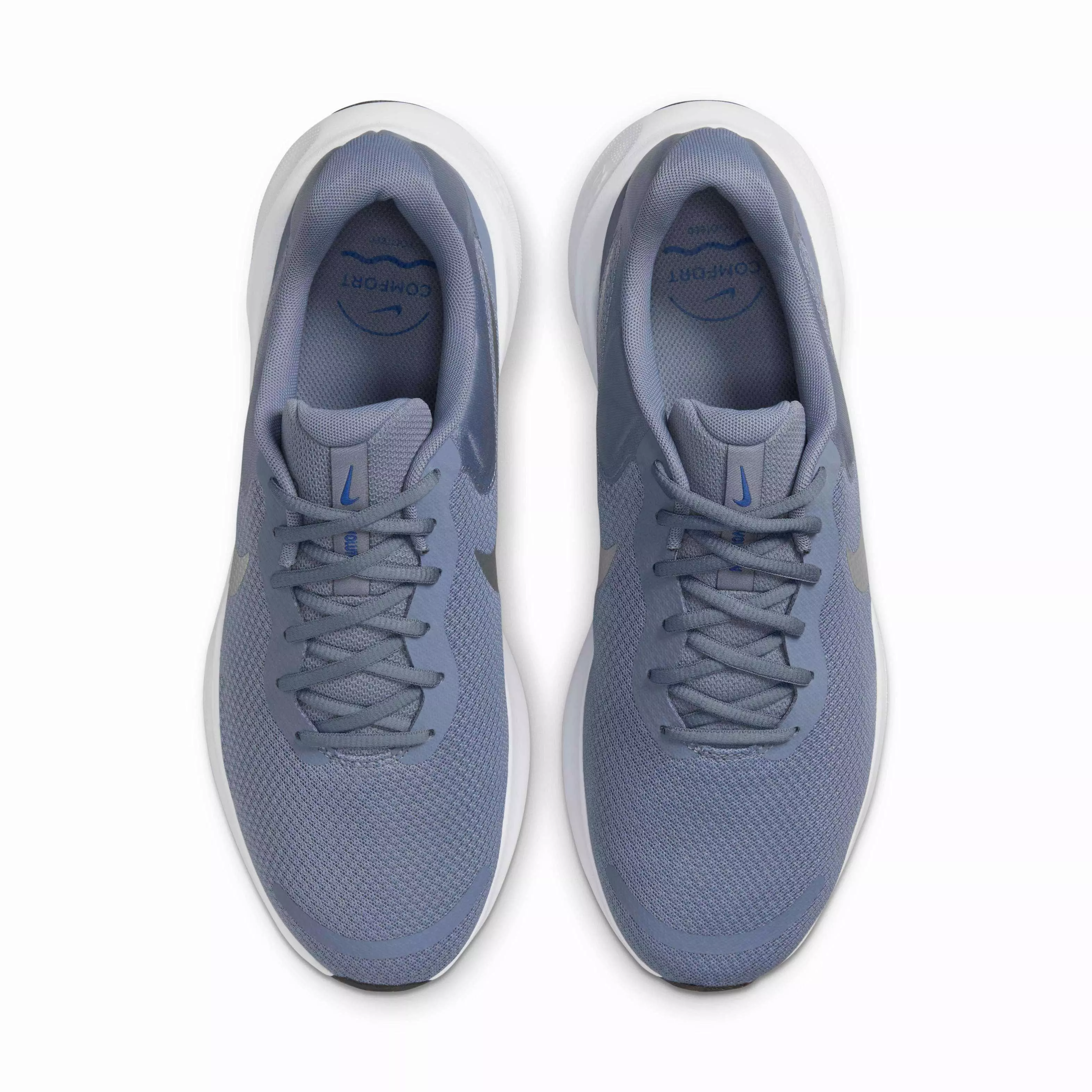 Nike Revolution 7 "Ashen Slate/White/Hyper Royal/Metallic Silver" Men's Running Shoe - SLATE/WHITE/ROYAL/SILVER