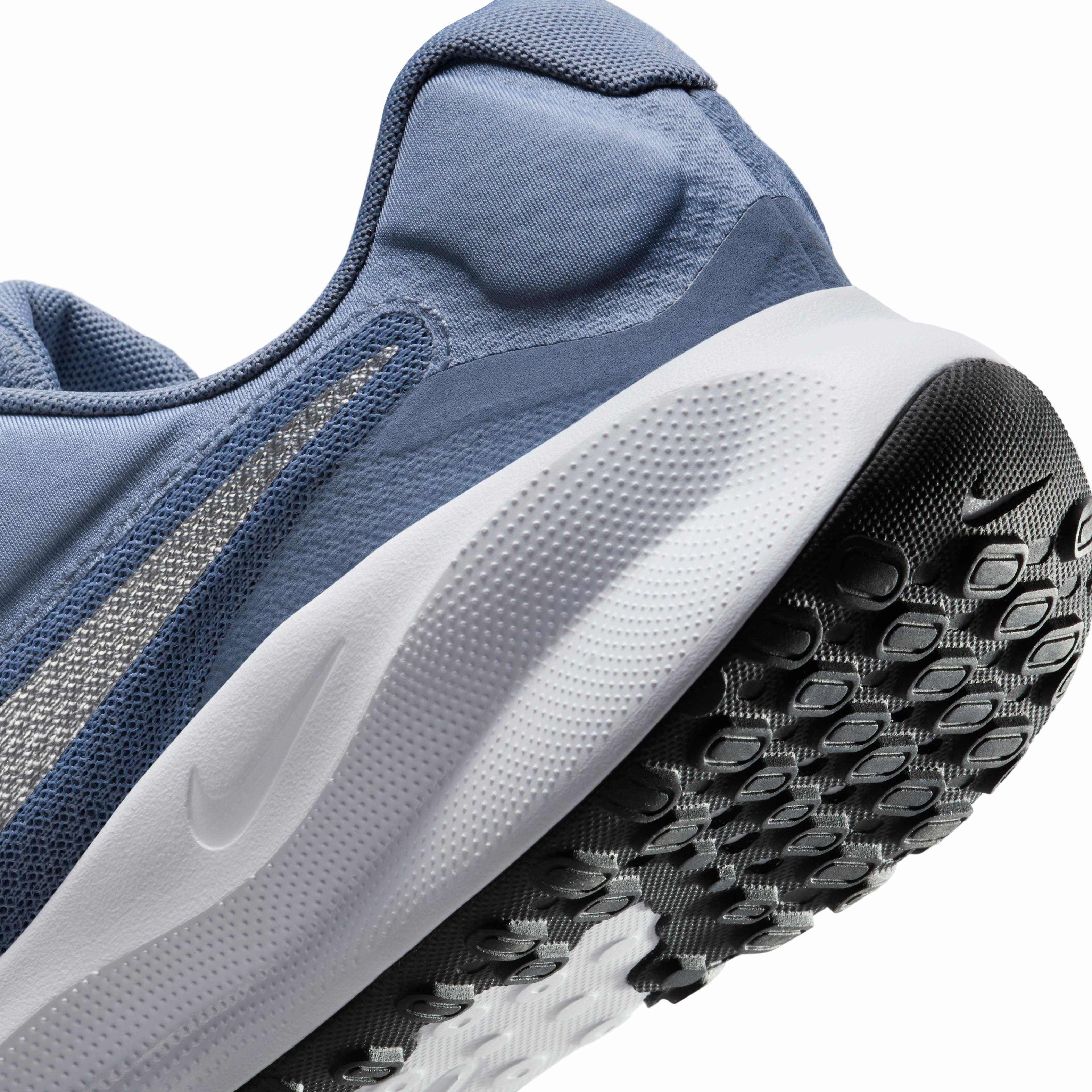 Nike Revolution 7 "Ashen Slate/White/Hyper Royal/Metallic Silver" Men's Running Shoe - SLATE/WHITE/ROYAL/SILVER Thumbnail View 8