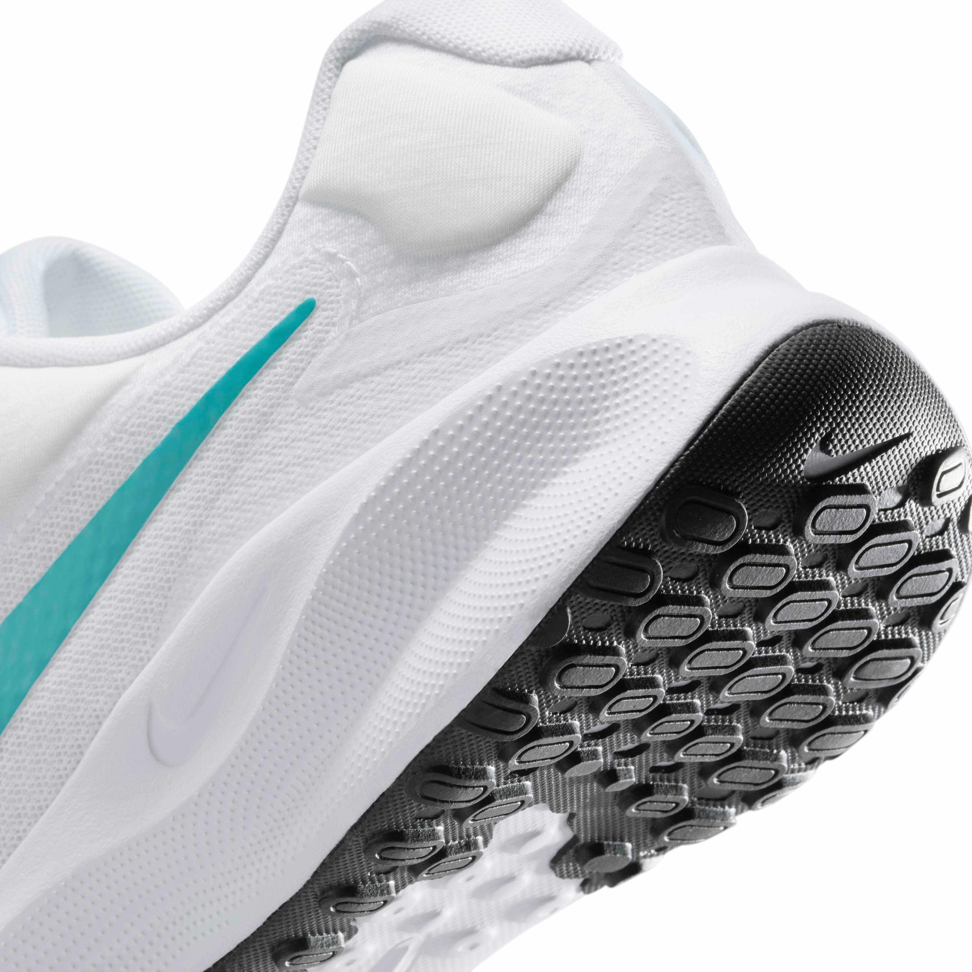 Nike Revolution 7 "White/Pure Platinum/Dusty Cactus" Men's Running Shoe - WHITE/PLATINUM/CACTUS Thumbnail View 8