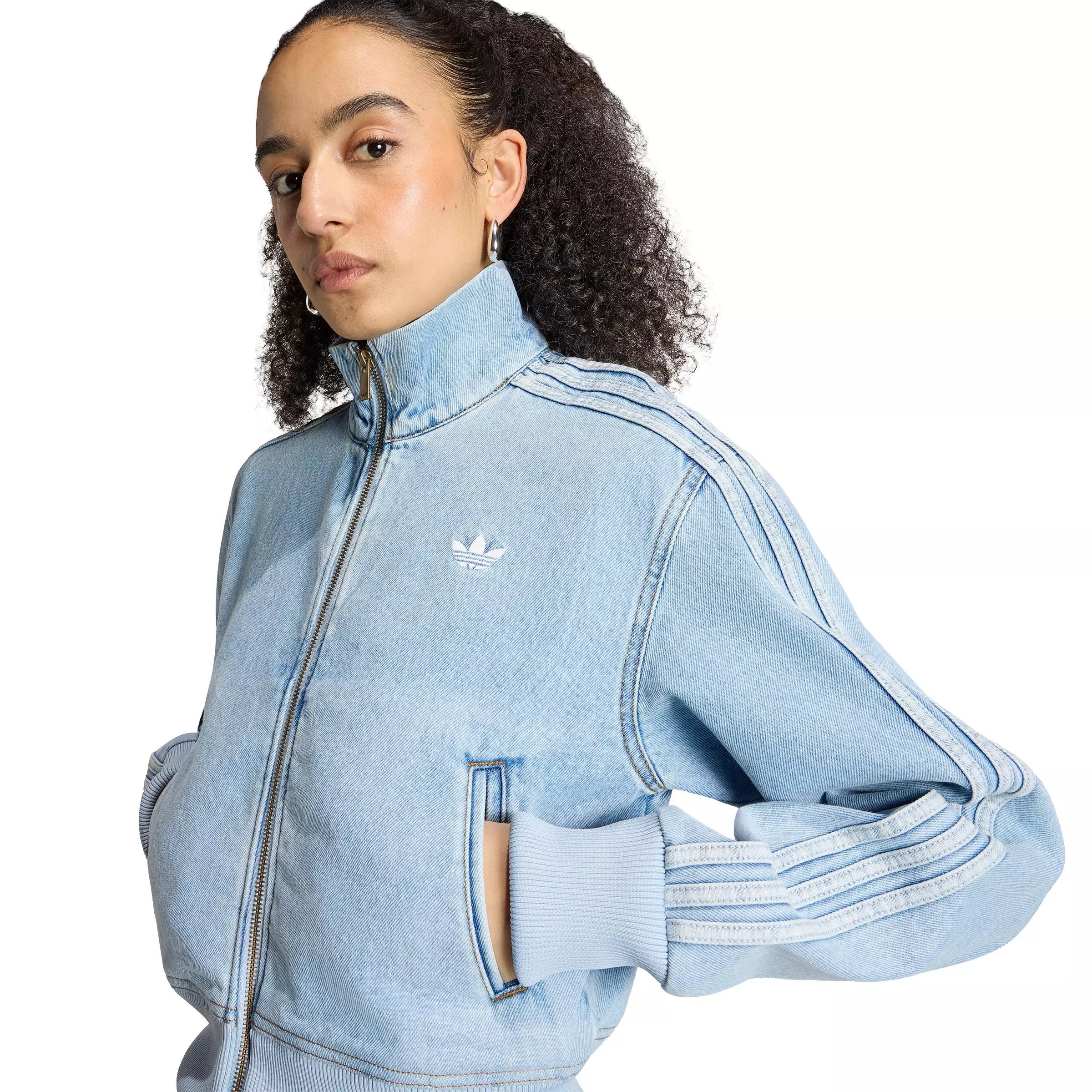 adidas Originals Women's Firebird Lt Blue Denim Tracktop - LT BLUE DENIM