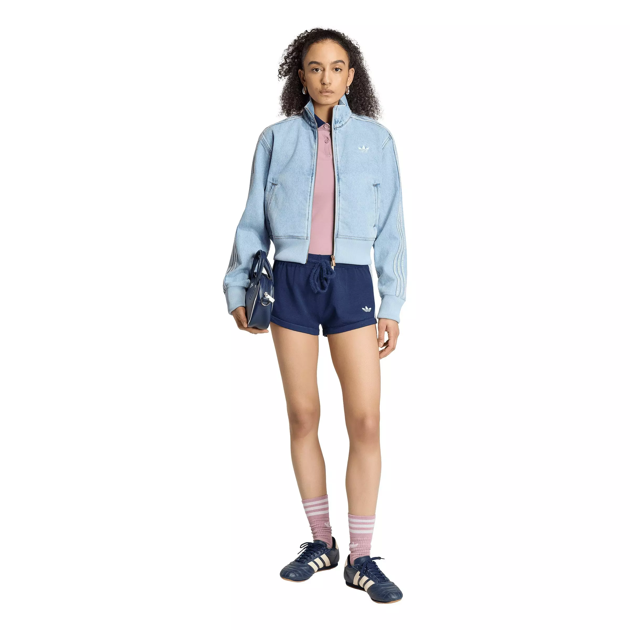 adidas Originals Women's Firebird Lt Blue Denim Tracktop - LT BLUE DENIM