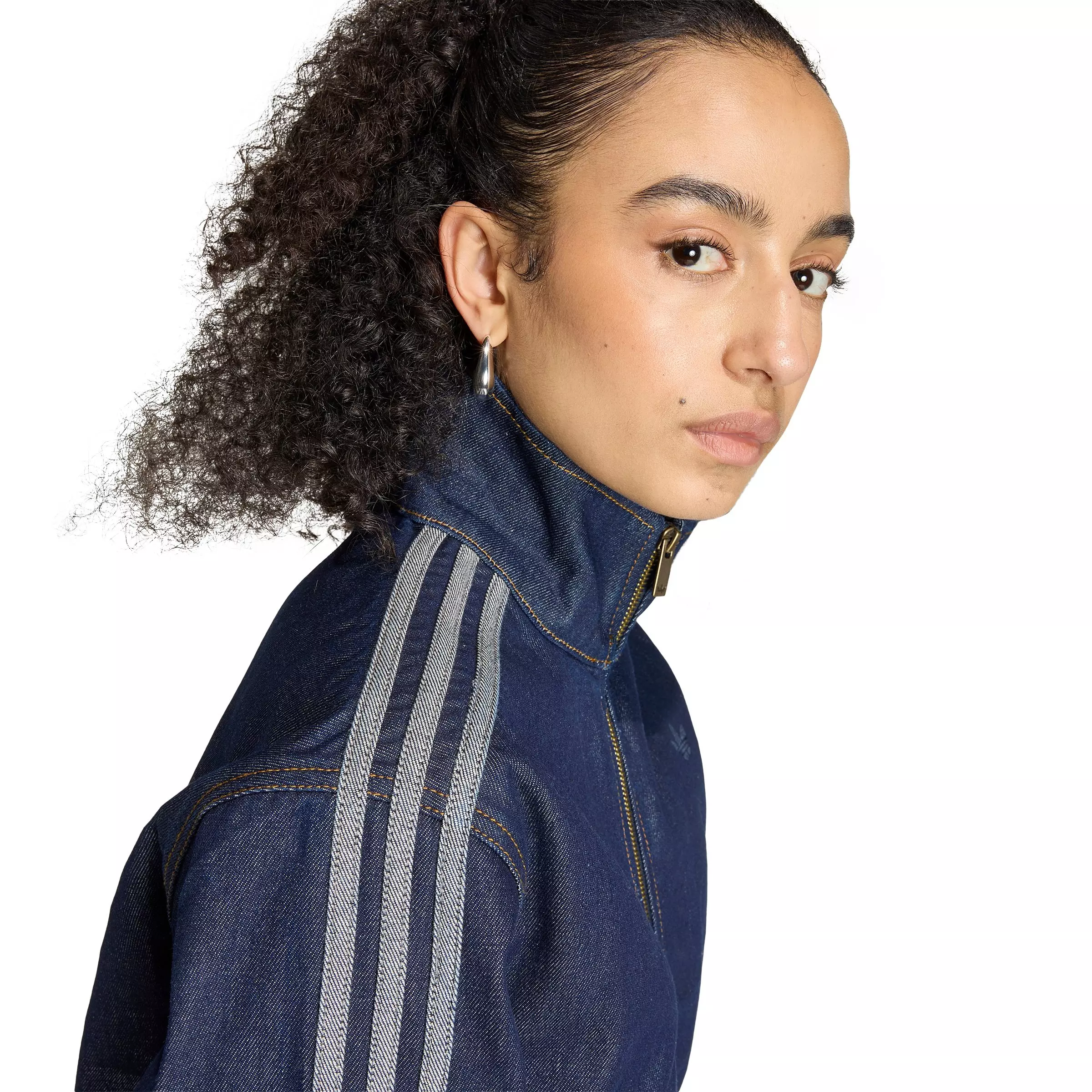 adidas Originals Women's Firebird Dk Blue Denim Tracktop - DK BLUE DENIM