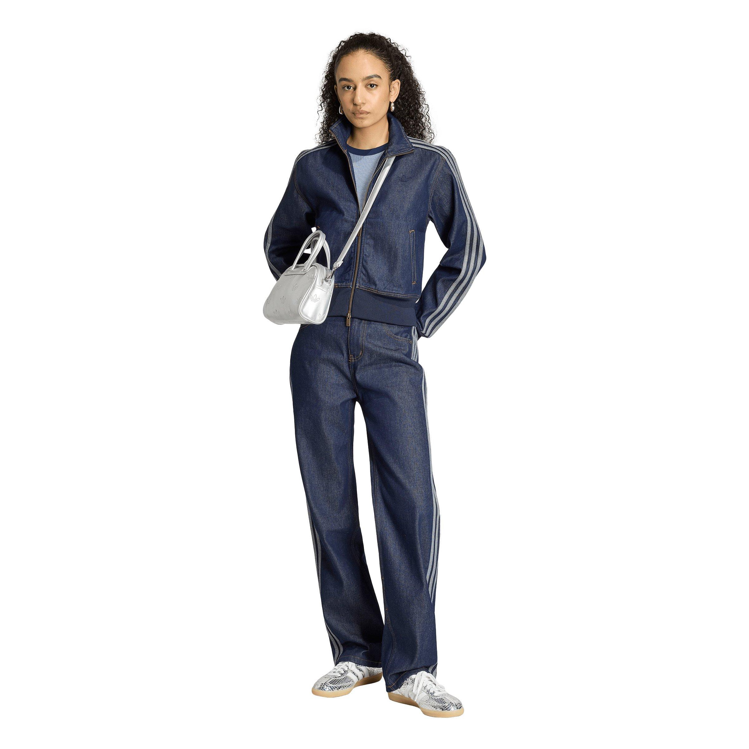 adidas Originals Women's Firebird Dk Blue Denim Tracktop - DK BLUE DENIM Thumbnail View 5