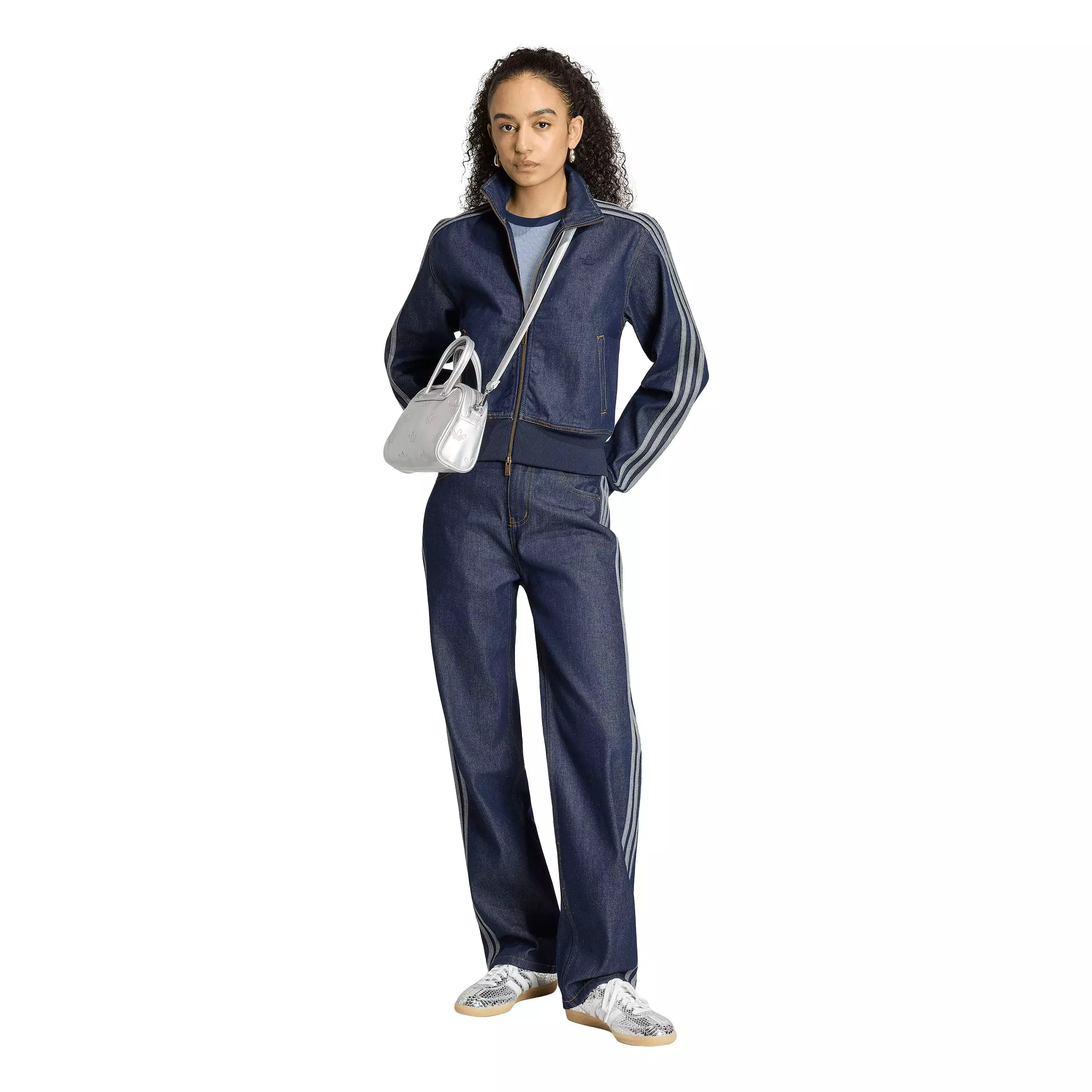 adidas Originals Women's Firebird Dk Blue Denim Tracktop - DK BLUE DENIM