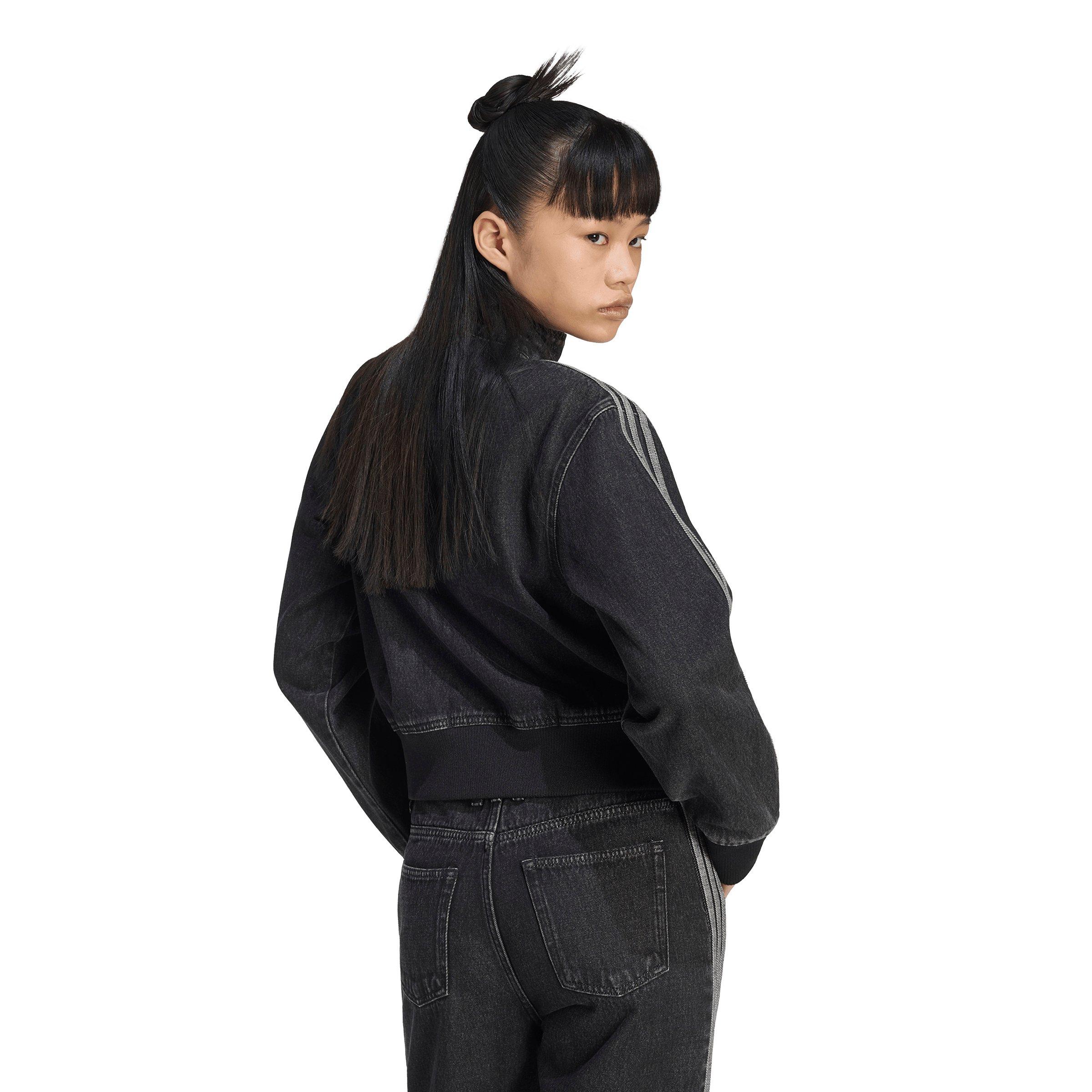 adidas Originals Women's Firebird Black Denim Tracktop - BLACK WASH DENIM Thumbnail View 2