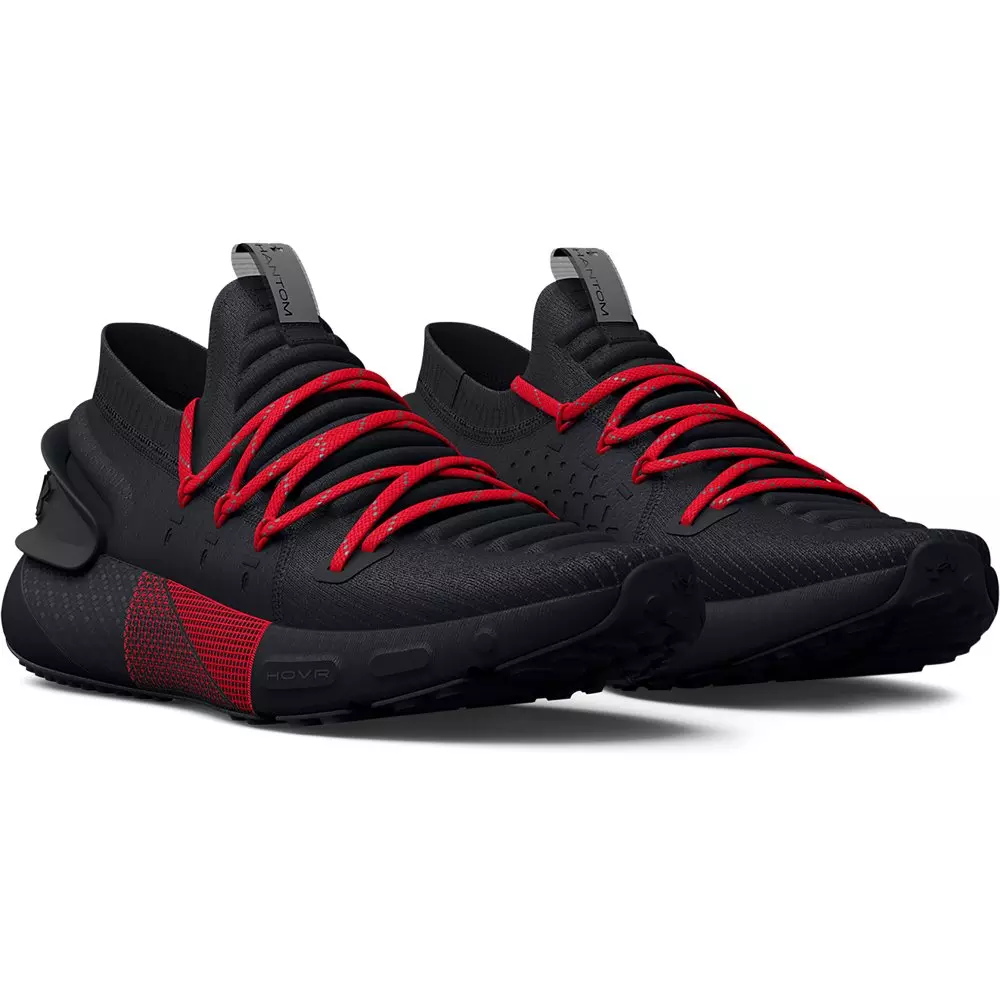 Under Armour HOVR Phantom 3 Reflect "Black/Bolt Red" Men's Running Shoe - BLACK