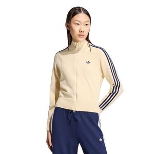 adidas Originals Women's Firebird Knit Track Top - Warm Vanilla/Navy - WARM VANILLA/NAVY