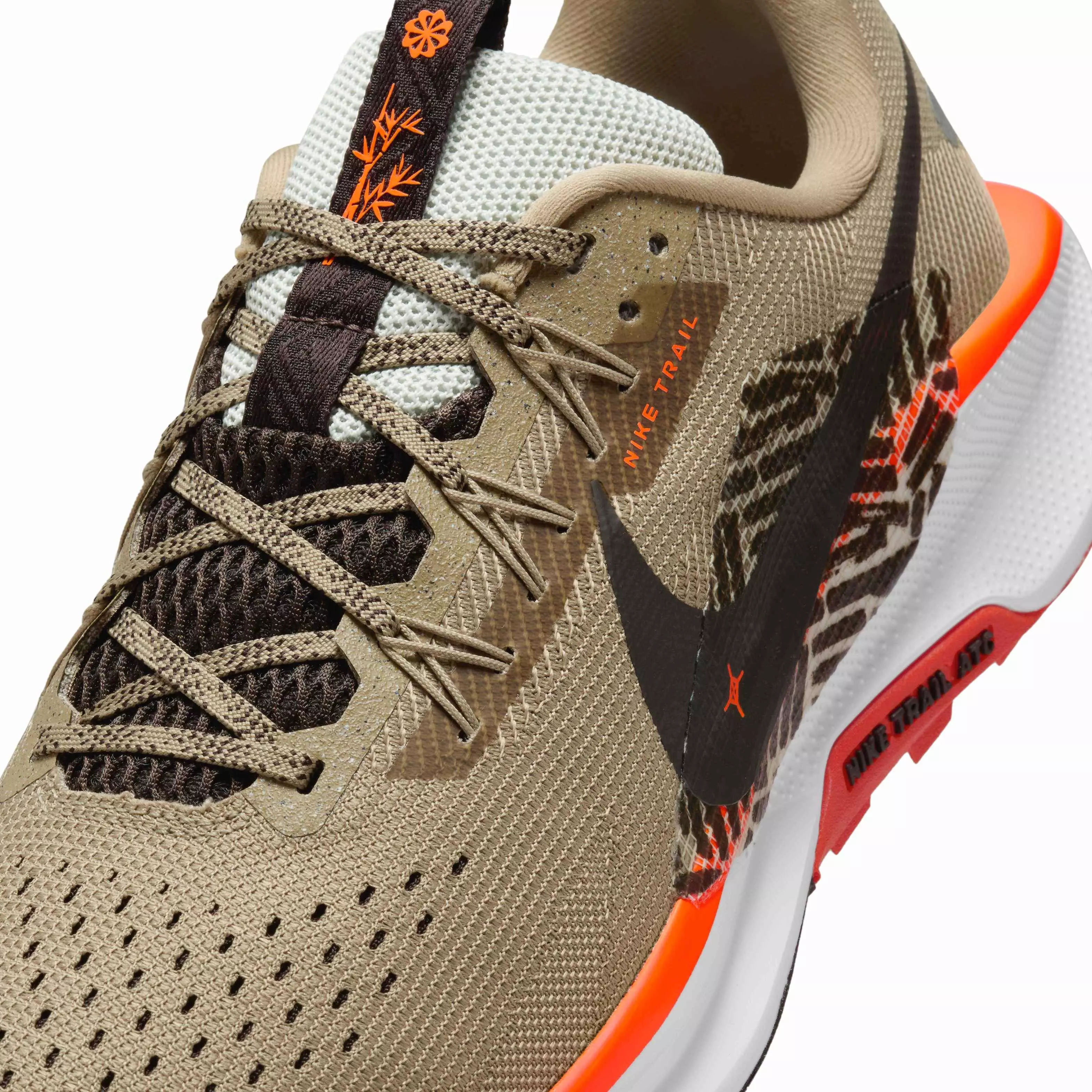 Nike Pegasus Trail 5 "Khaki/Hyper Crimson/Vintage Coral/Velvet Brown" Men's Trail Running Shoe - KHAKI/CRIMSON/CORAL/BROWN