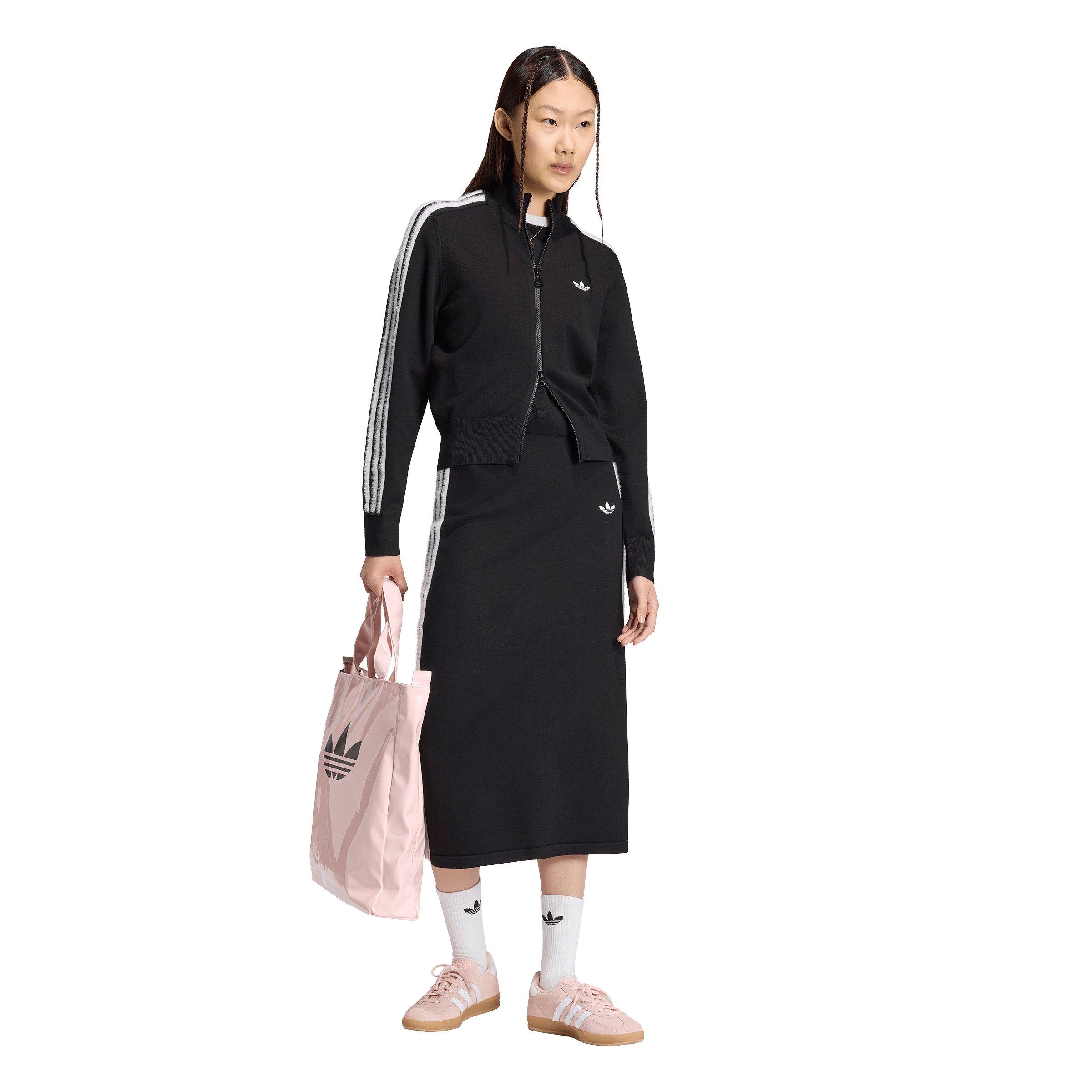 adidas Originals Women's Firebird Knit Track Top - Black/White - BLACK/WHITE