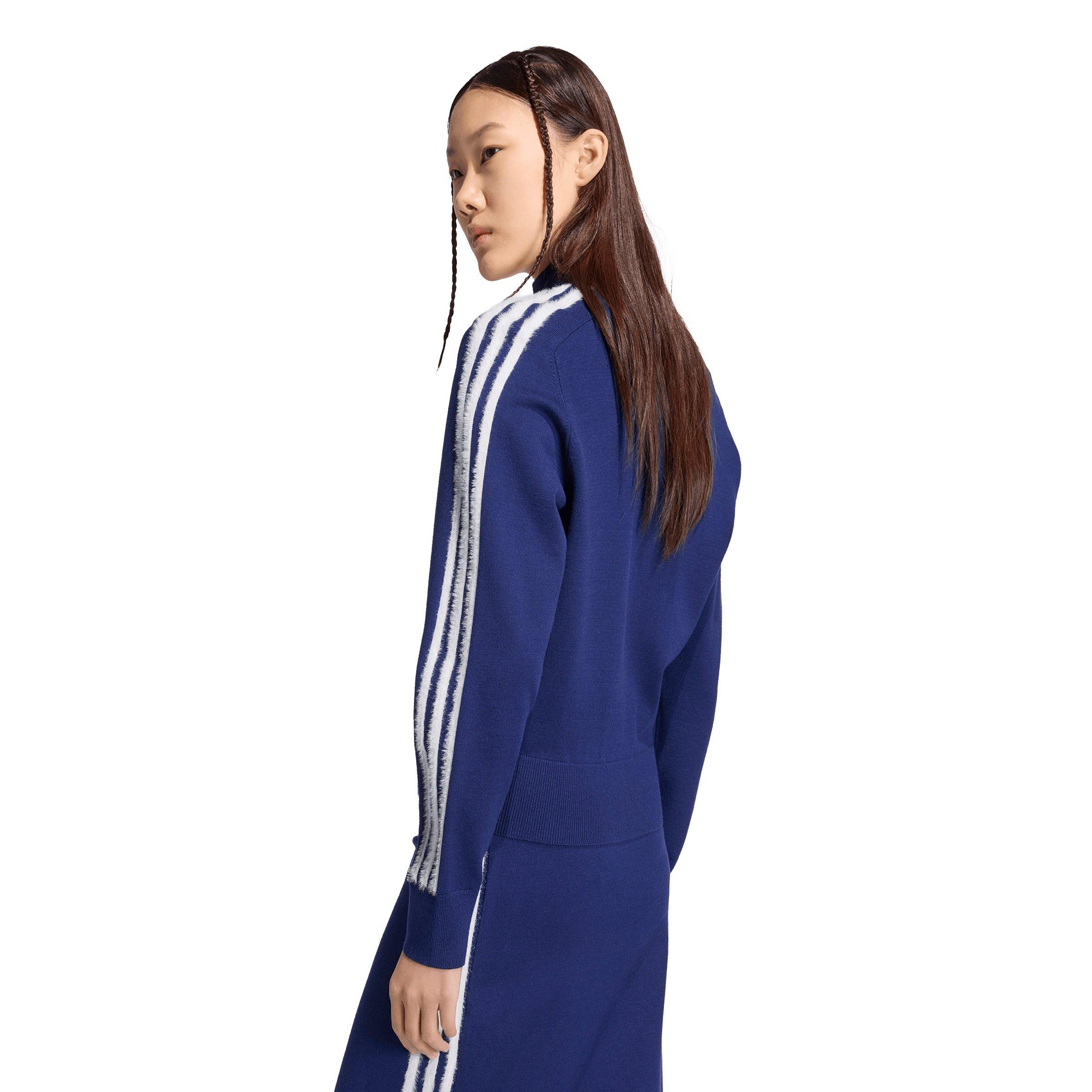 adidas Originals Women's Firebird Knit Track Top - Navy/White - NAVY/WHITE