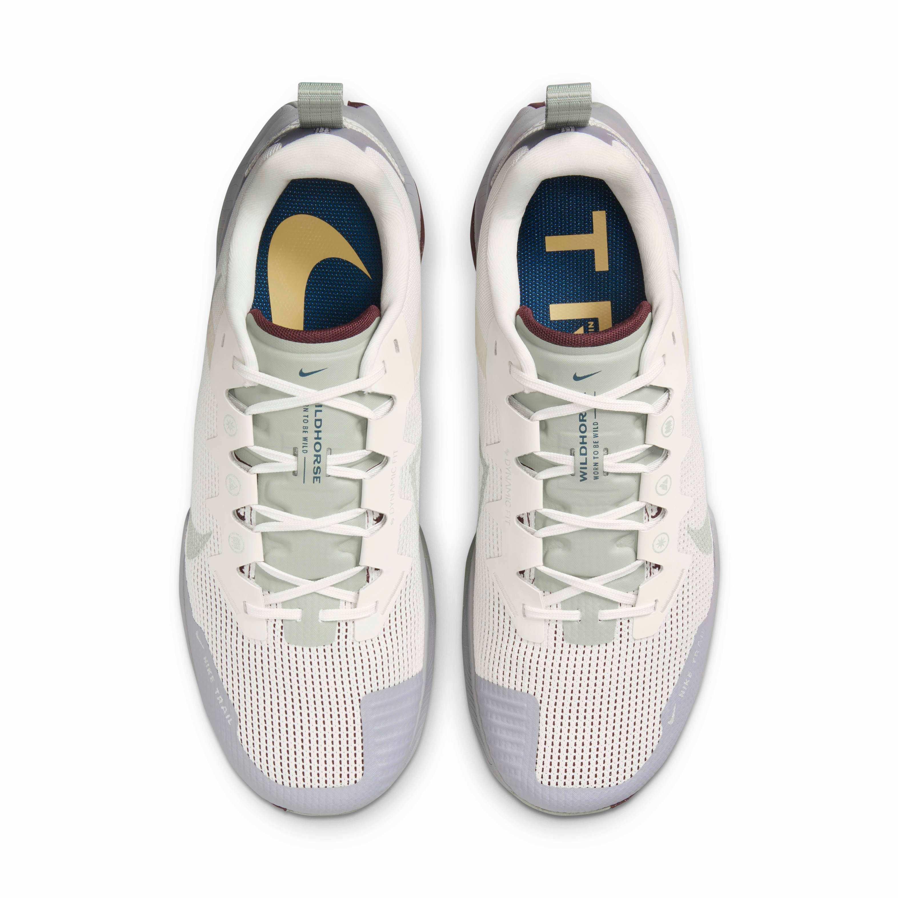 Nike Wildhorse 8 "Phantom/Infinite Gold/Burgundy Crush/Jade Horizon" Men's Trail Running Shoe - PHANTOM/GOLD/BURGUNDY/JADE Thumbnail View 4