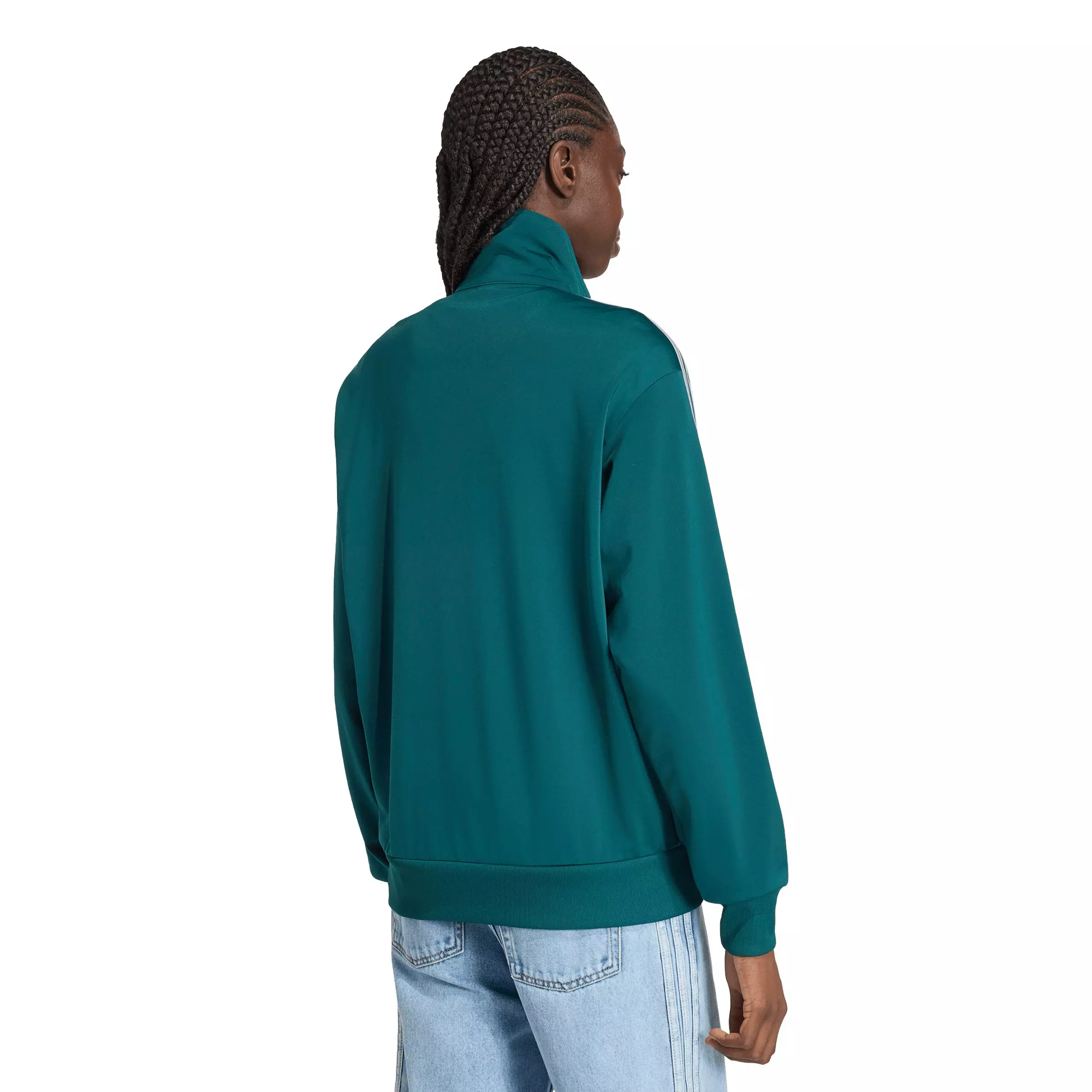 adidas Originals Women's Firebird Loose Track Top - Green/Grey - GREEN/GREY