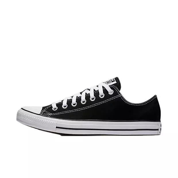Converse Chuck Taylor All-Star Low "Black/White" Grade School Kids' Casual Shoe - BLACK