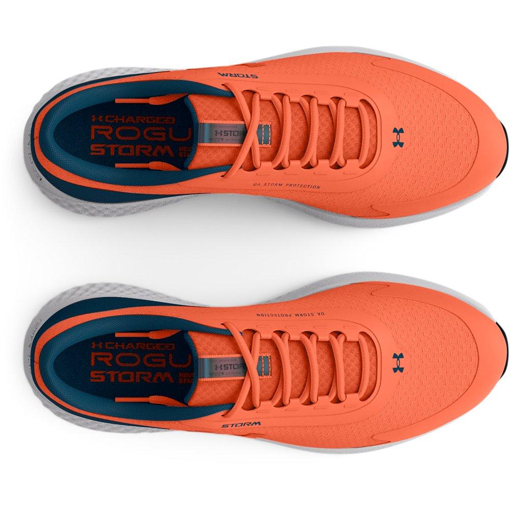 Under Armour Charged Rogue 3 Storm "Panic Orange/Petrol Blue" Men's Running Shoe - ORANGE Thumbnail View 3