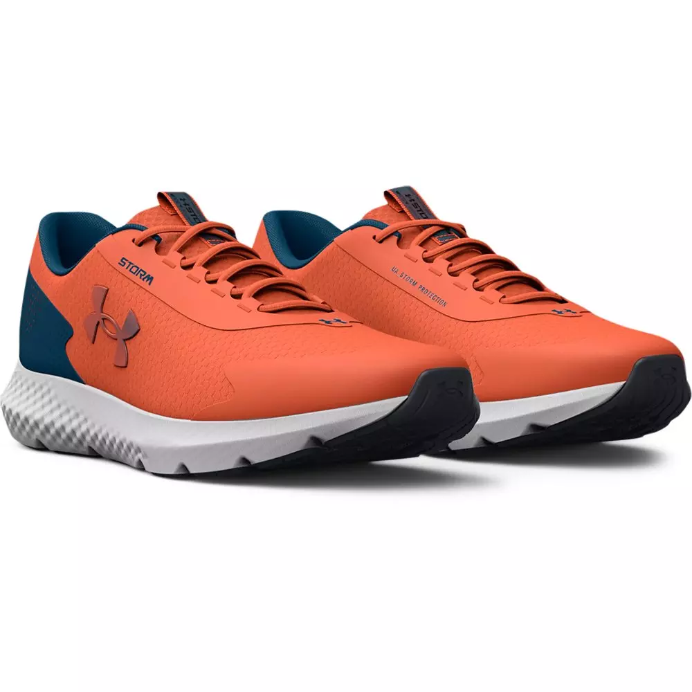 Under Armour Charged Rogue 3 Storm "Panic Orange/Petrol Blue" Men's Running Shoe - ORANGE