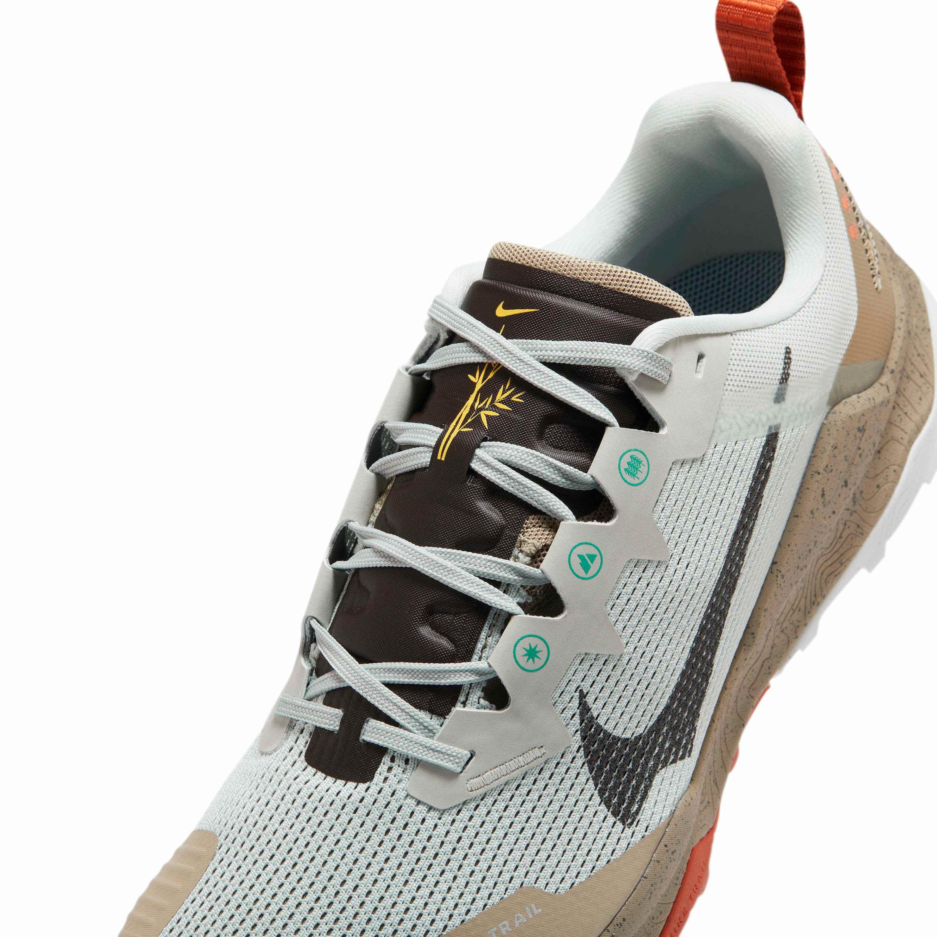 Nike Wildhorse 8 "Light Silver/Khaki/Vintage Coral/Velvet Brown" Men's Trail Running Shoe - LT SILVER/KHAKI/CORAL/BROWN Thumbnail View 7