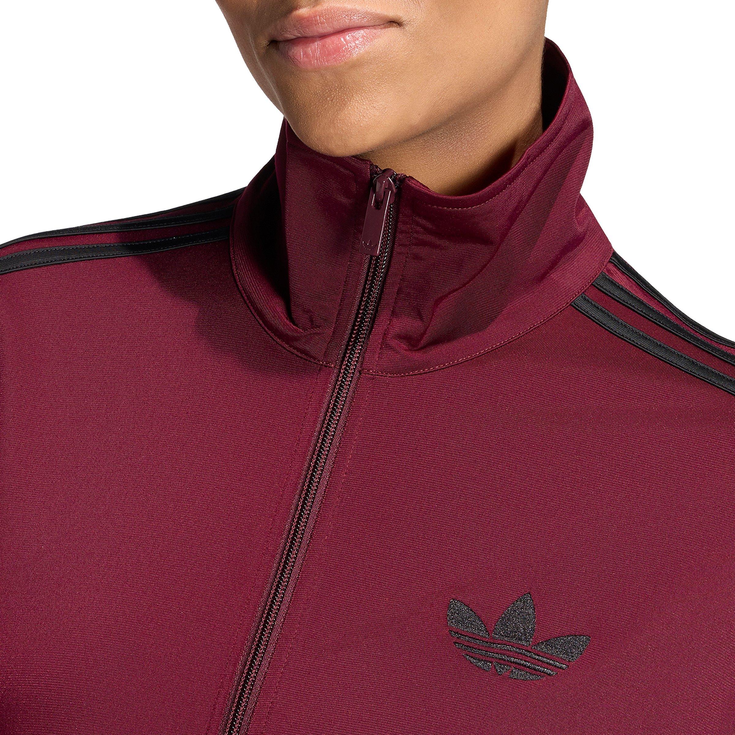 adidas Originals Women's Firebird Track Top Loose - Maroon/Black - MAROON/BLACK