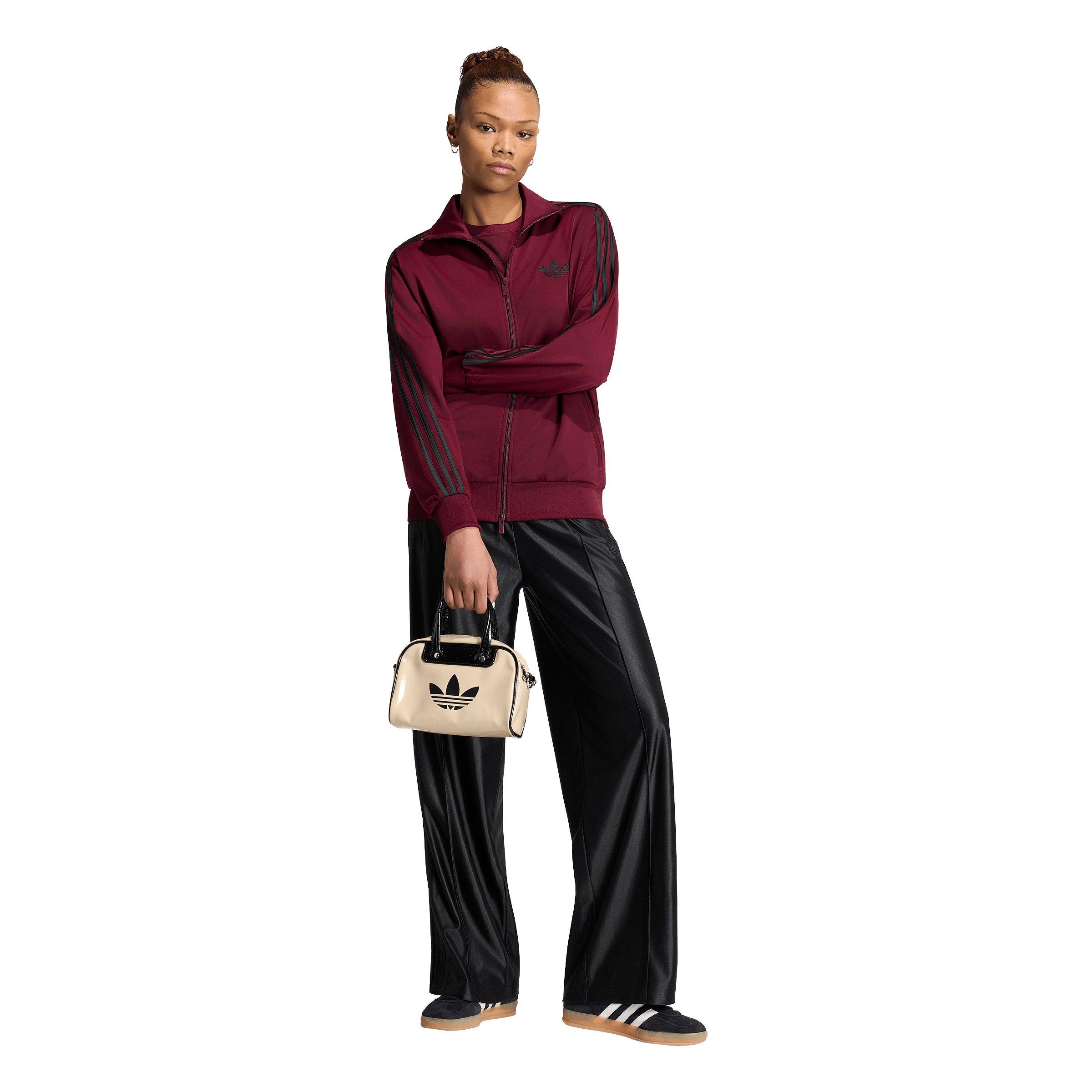 adidas Originals Women's Firebird Track Top Loose - Maroon/Black - MAROON/BLACK