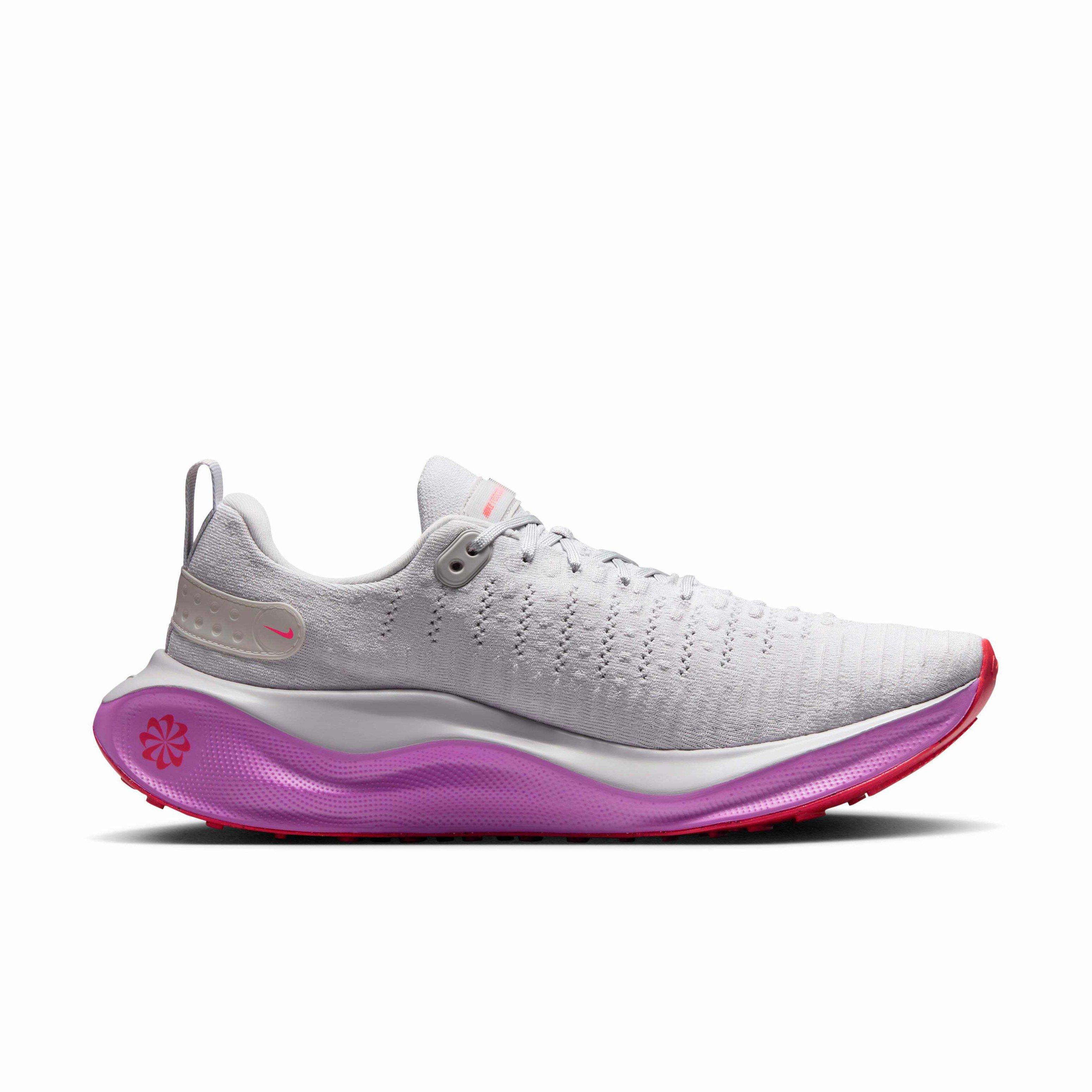 Nike InfinityRN 4 "Vast Grey/Hyper Violet/Bright Crimson" Men's Running Shoe - GREY/VIOLET/CRIMSON Thumbnail View 1