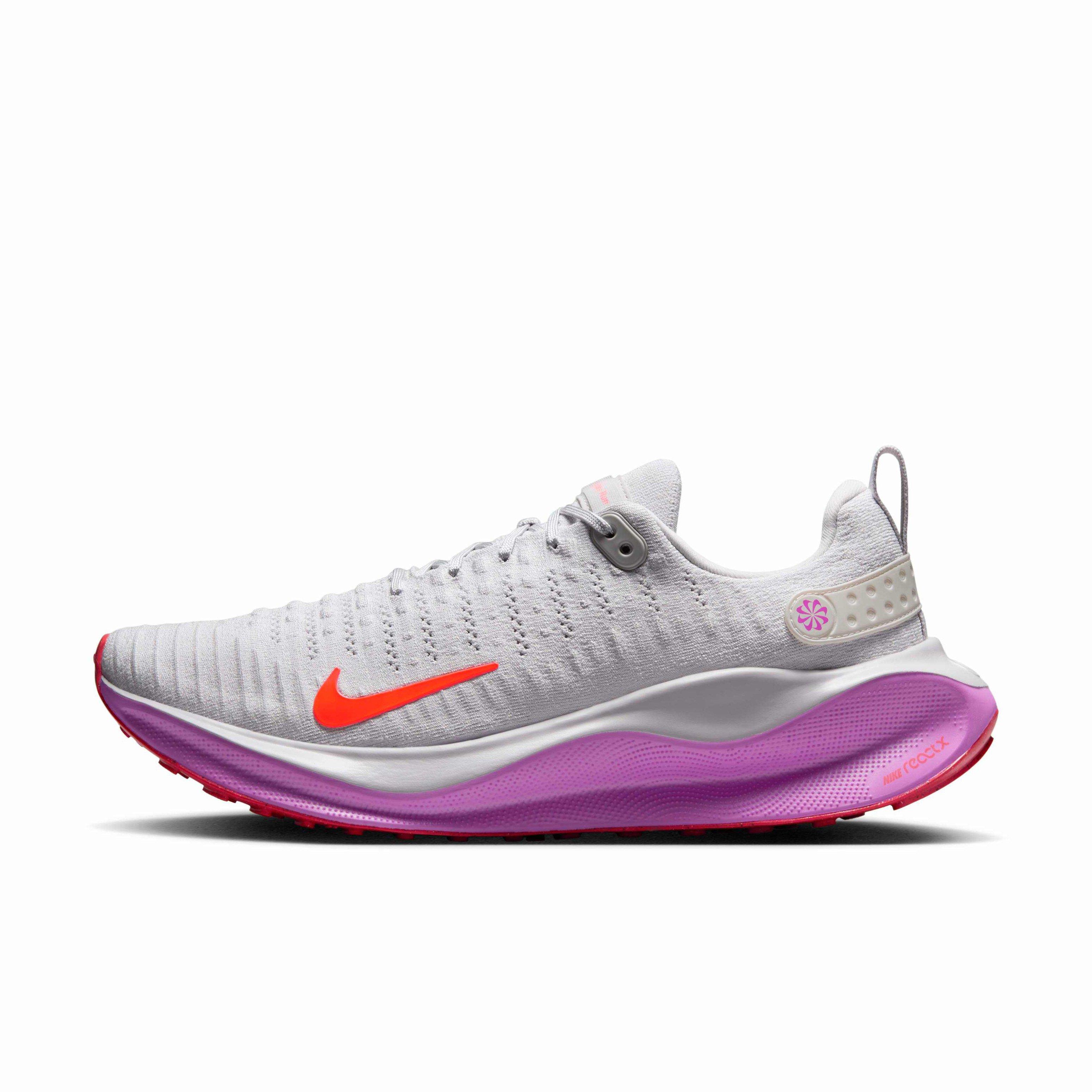 Nike InfinityRN 4 "Vast Grey/Hyper Violet/Bright Crimson" Men's Running Shoe - GREY/VIOLET/CRIMSON Thumbnail View 2