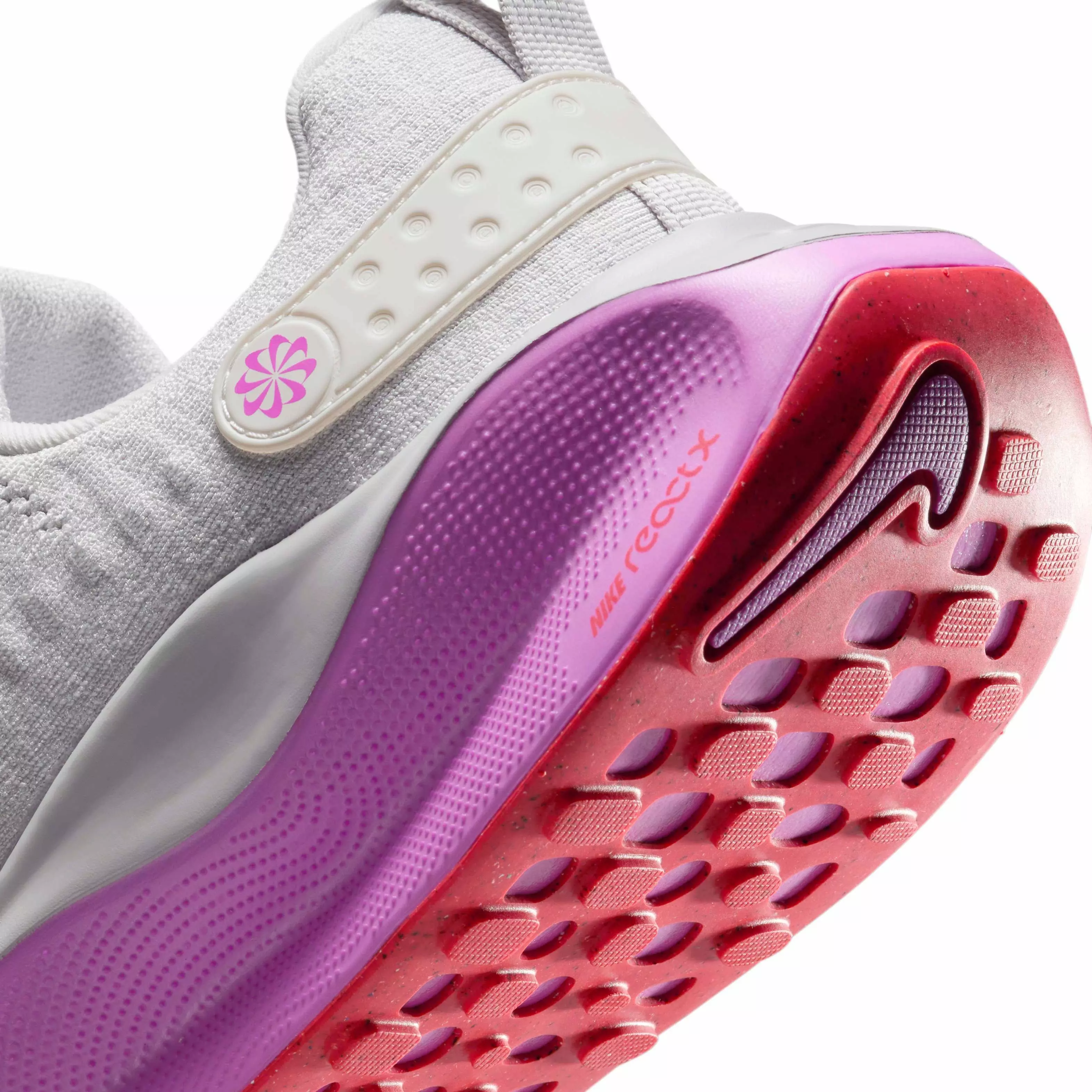 Nike InfinityRN 4 "Vast Grey/Hyper Violet/Bright Crimson" Men's Running Shoe - GREY/VIOLET/CRIMSON