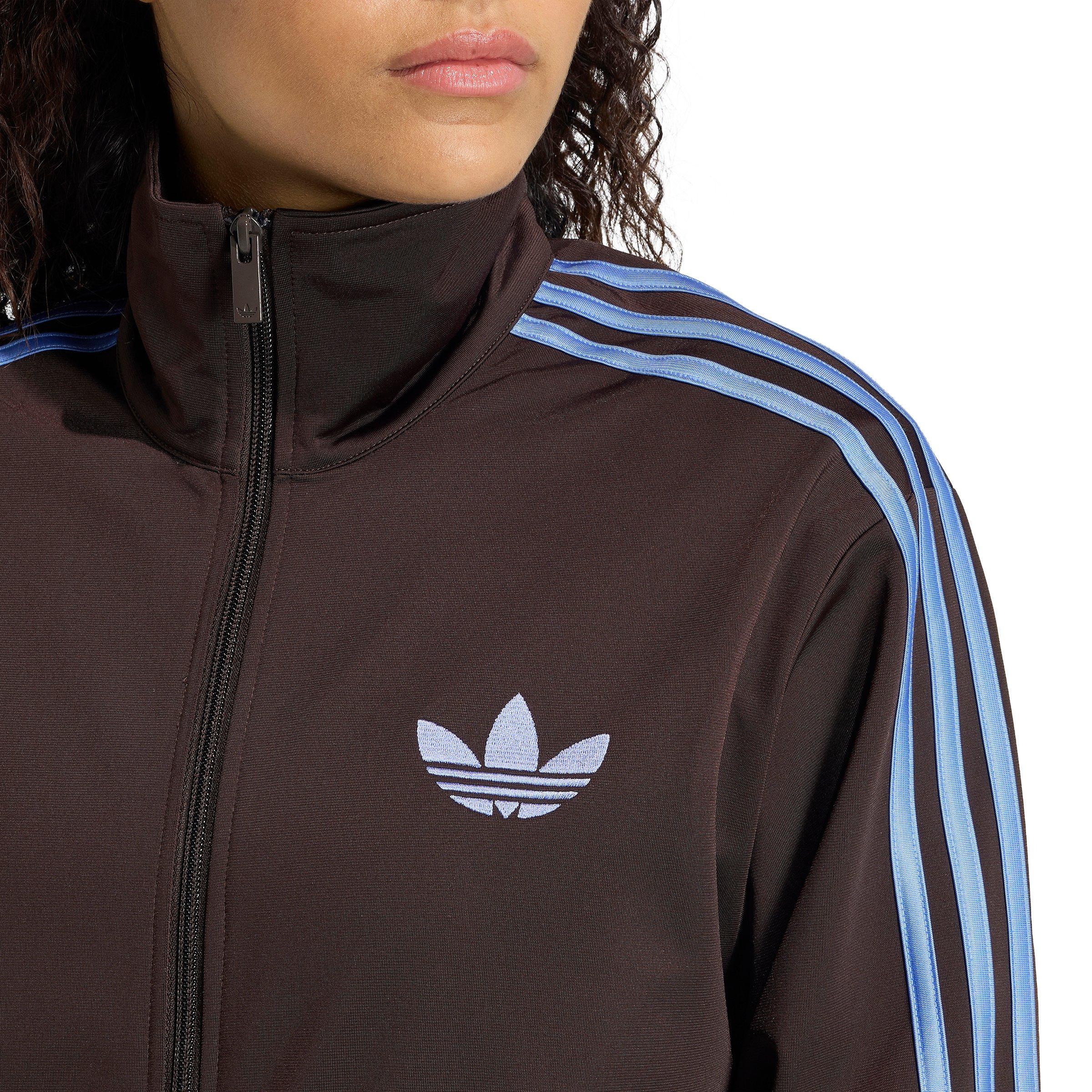 adidas Originals Women's Firebird Loose Track Top - Brown/Blue - BROWN/BLUE