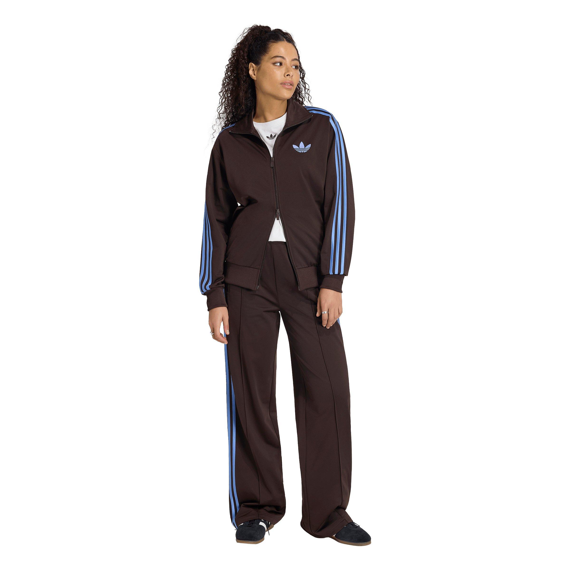 adidas Originals Women's Firebird Loose Track Top - Brown/Blue - BROWN/BLUE