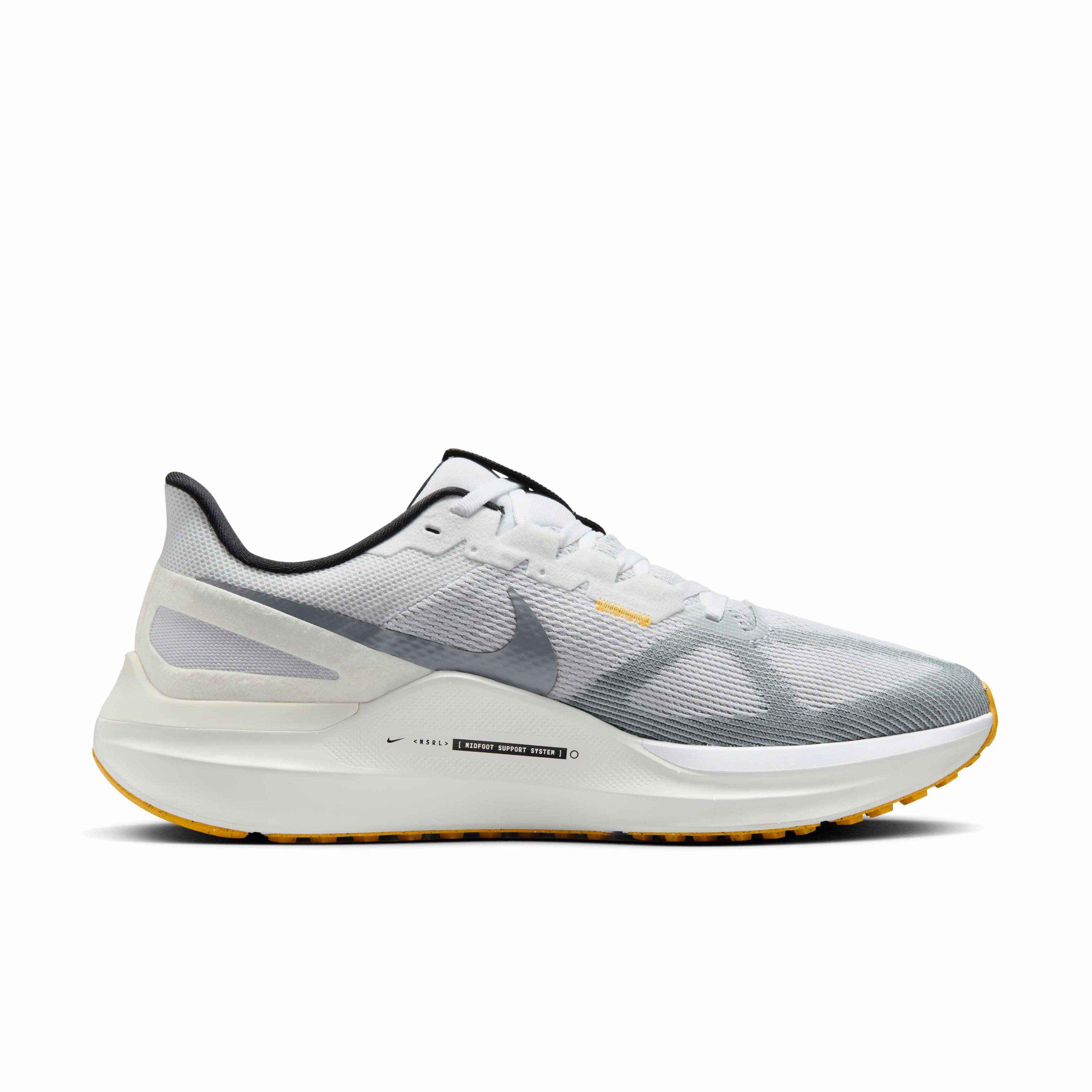 Nike Structure 25 "White/Laser Orange/Smoke Grey/Black" Men's Running Shoe - WHITE/ORANGE/GREY/BLACK Thumbnail View 1