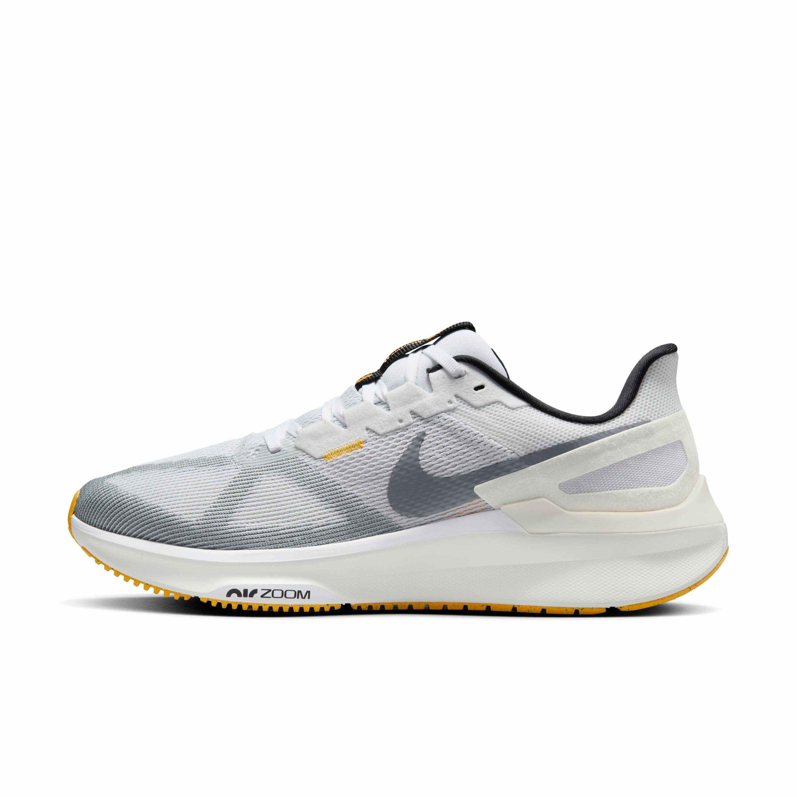Nike Structure 25 "White/Laser Orange/Smoke Grey/Black" Men's Running Shoe - WHITE/ORANGE/GREY/BLACK Thumbnail View 2