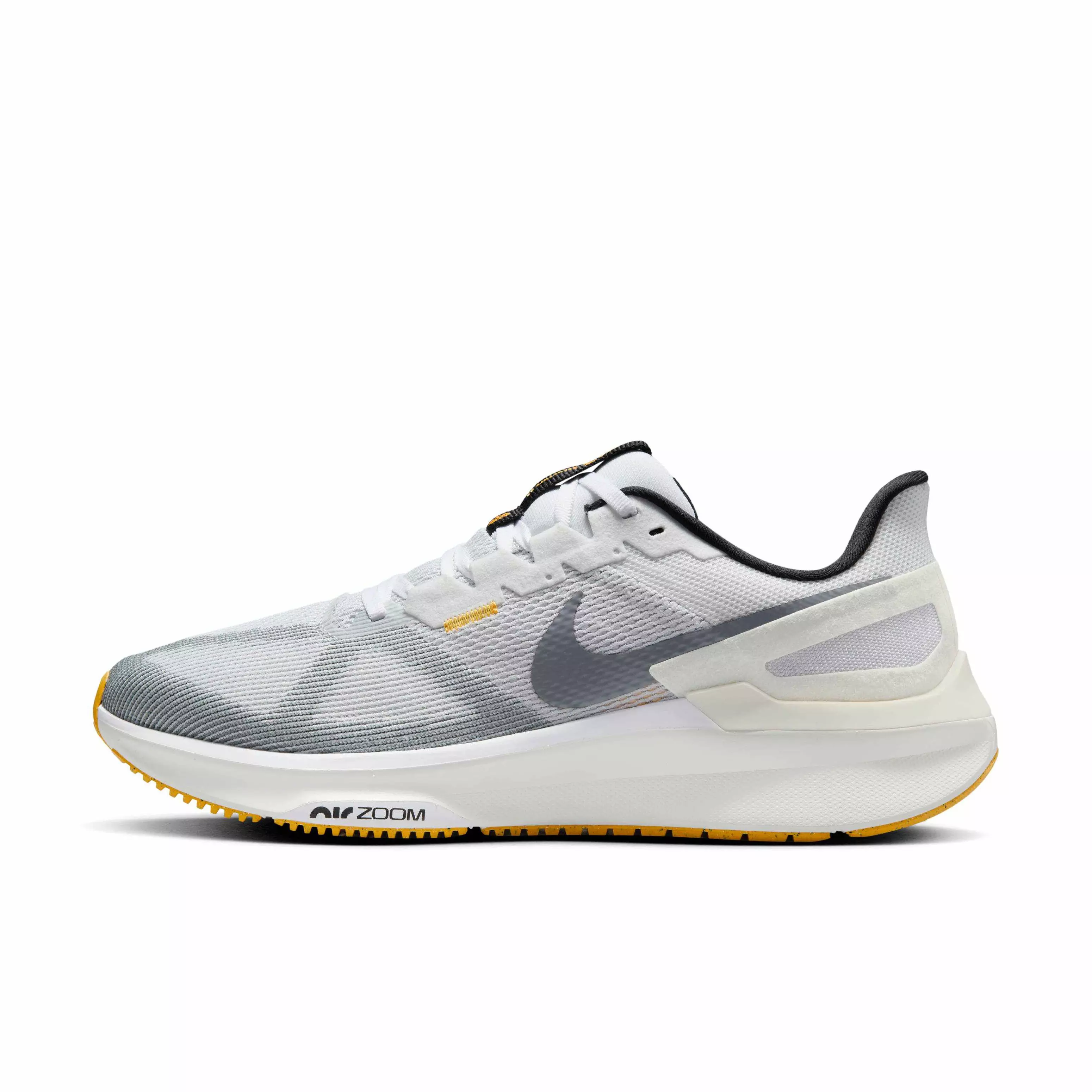 Nike Structure 25 "White/Laser Orange/Smoke Grey/Black" Men's Running Shoe - WHITE/ORANGE/GREY/BLACK