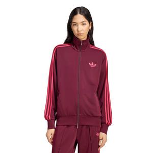 adidas Originals Women's Firebird Loose Track Top - Maroon/Pink