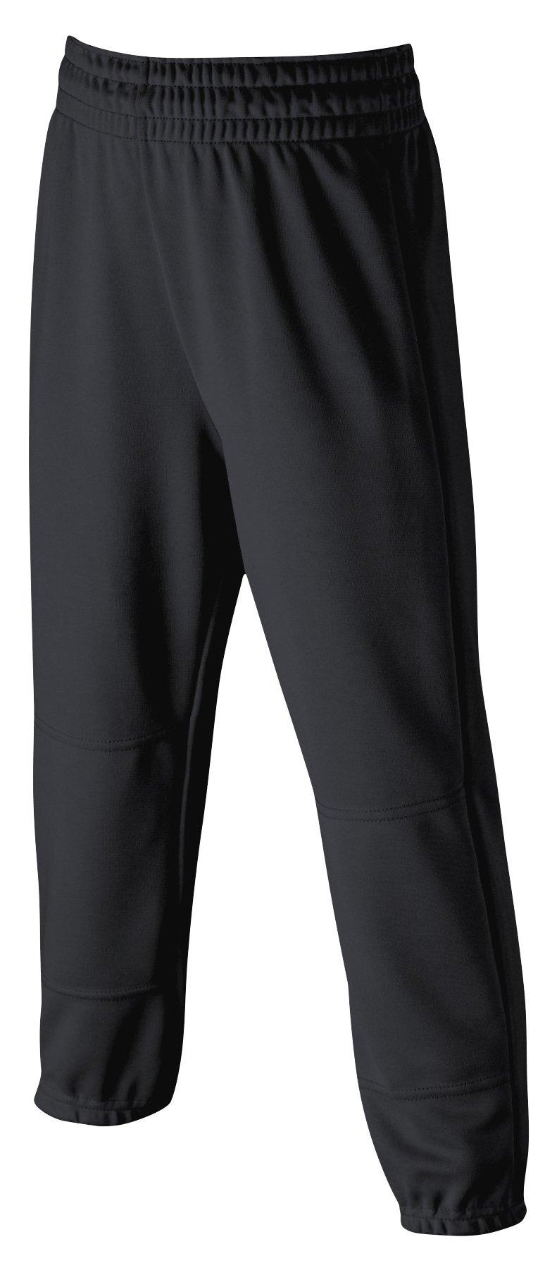 Wilson Youth Baseball Pull-Up Pants with Full Elastic Waistband, Grey