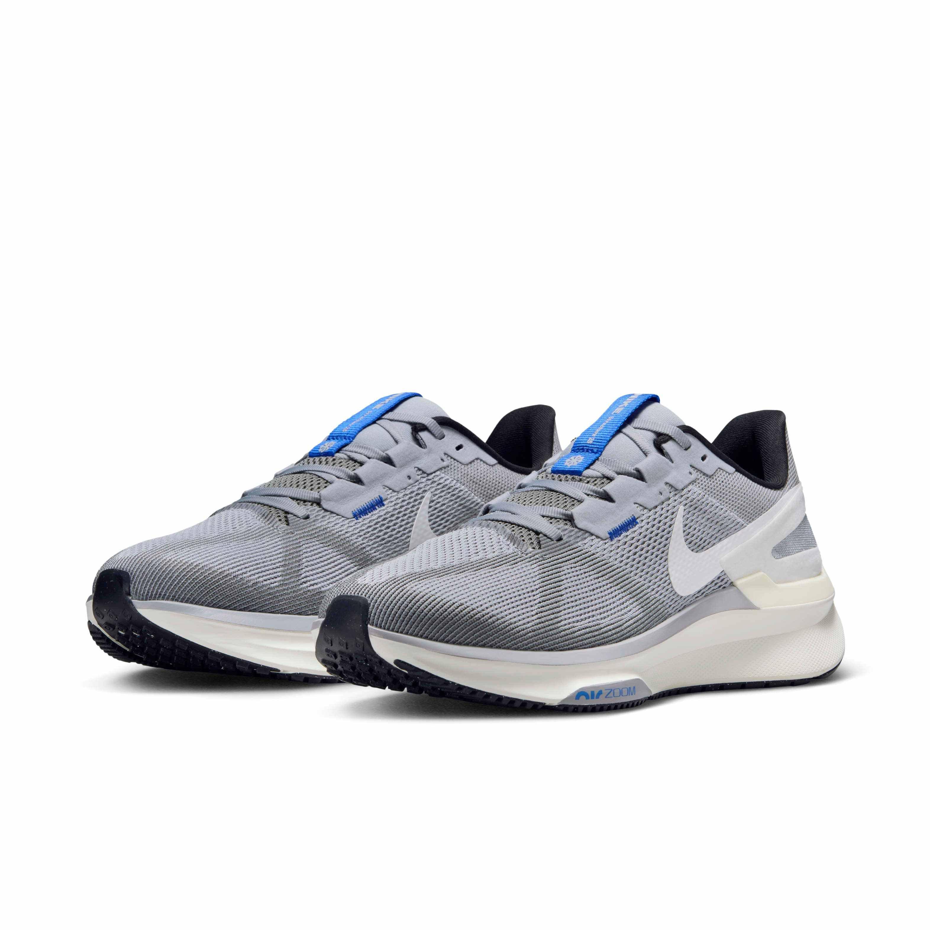 Nike Structure 25 "Smoke Grey/Wolf Grey/Sail/White" Men's Running Shoe - GREY/GREY/SAIL/WHITE Thumbnail View 3