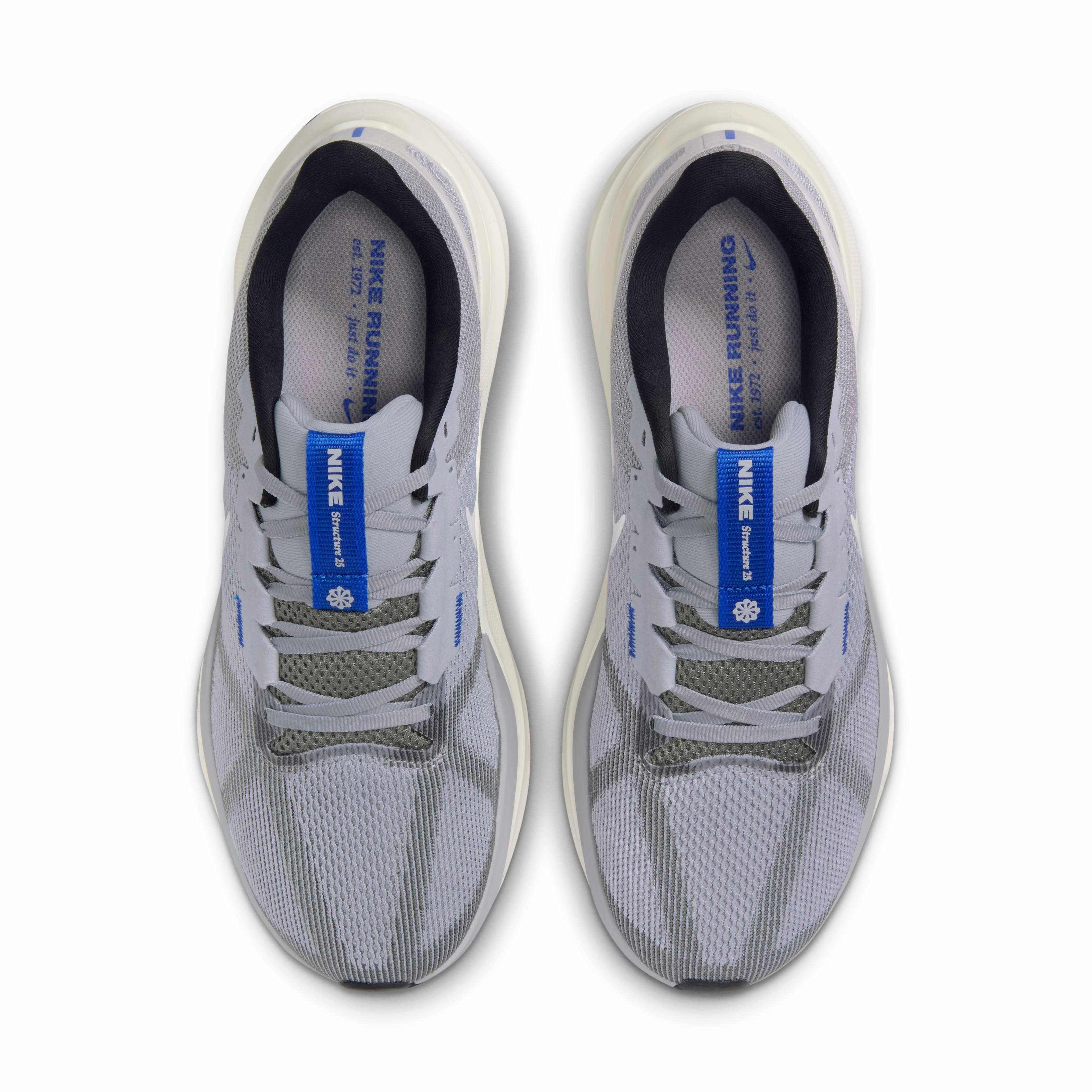 Nike Structure 25 "Smoke Grey/Wolf Grey/Sail/White" Men's Running Shoe - GREY/GREY/SAIL/WHITE Thumbnail View 4