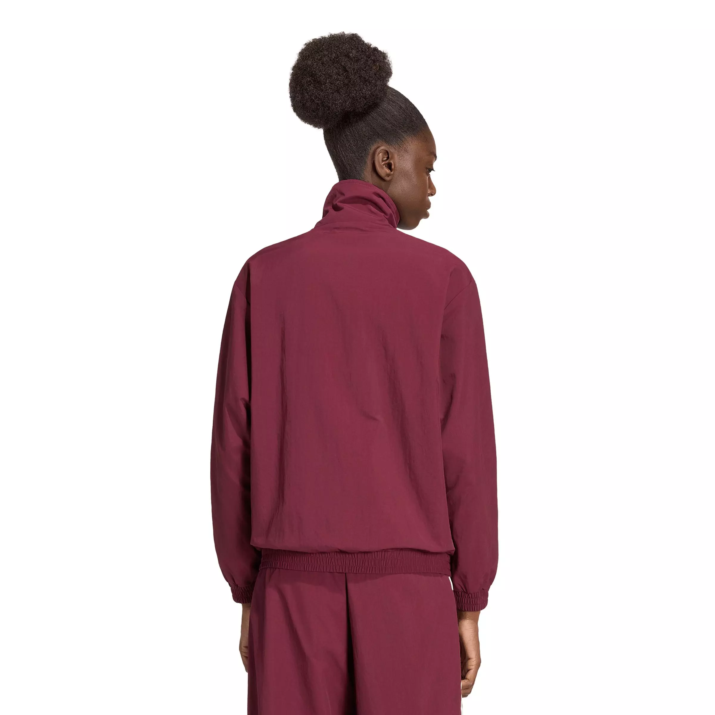 adidas Originals Women's Floral GFX Firebird Loose Track Jacket - Maroon - MAROON