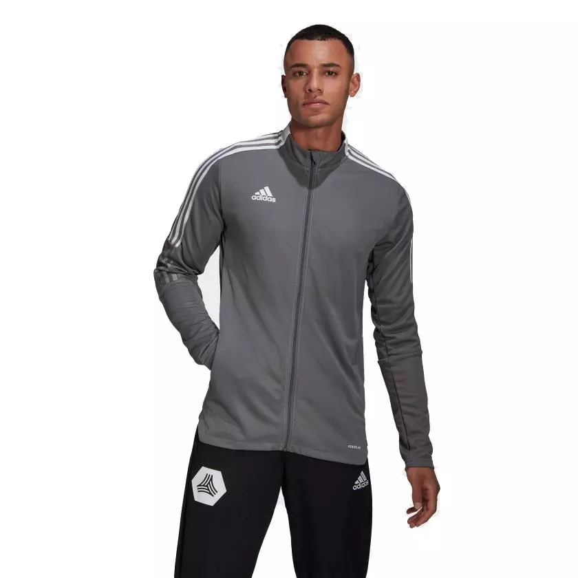 adidas Men's Dark Grey Tiro 21 Track Jacket - DARK GREY