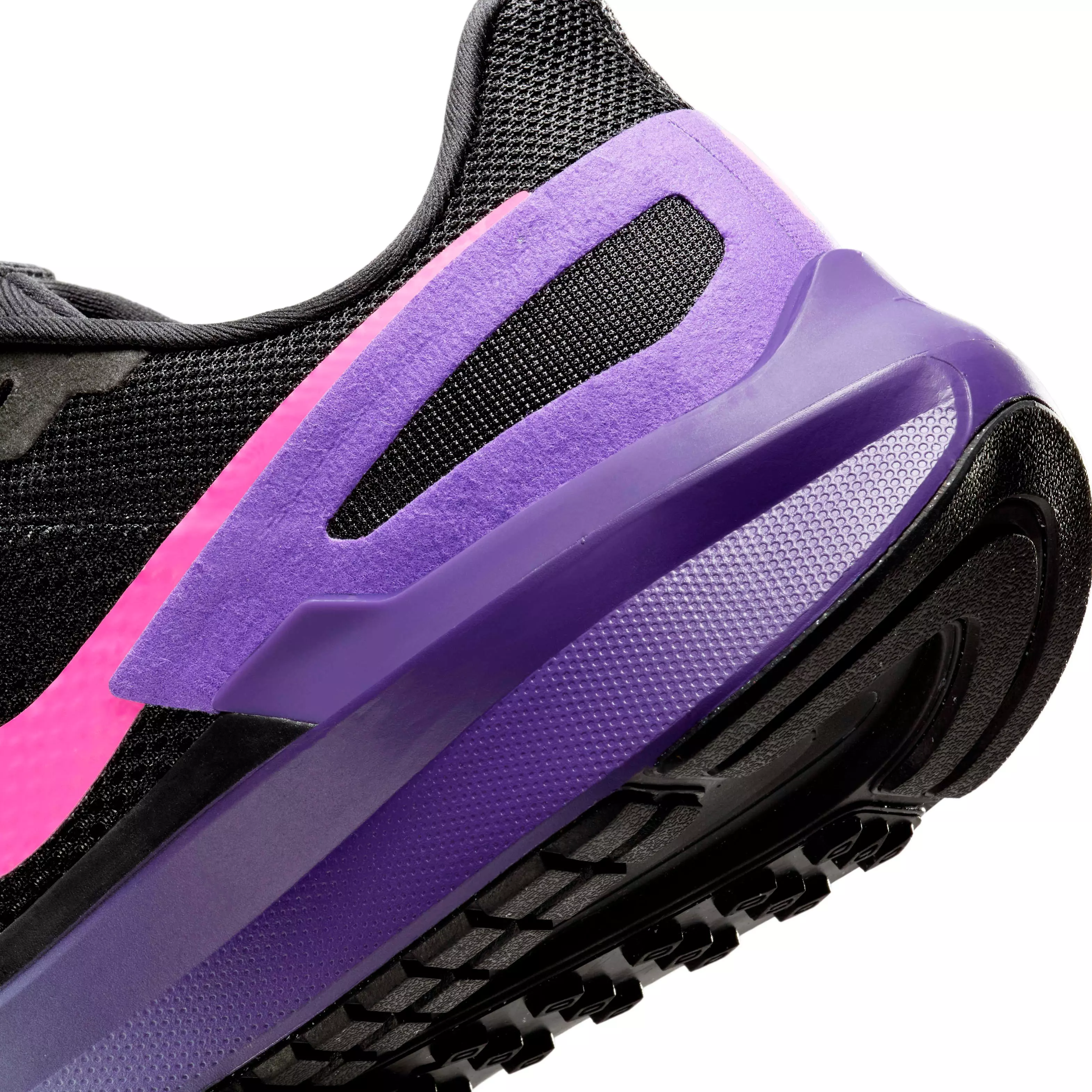 Nike Structure 25 "Black/Anthracite/Field Purple/Laser Fuchsia" Men's Running Shoe - BLACK/ANTHRACITE/PURPLE/FUCHSIA