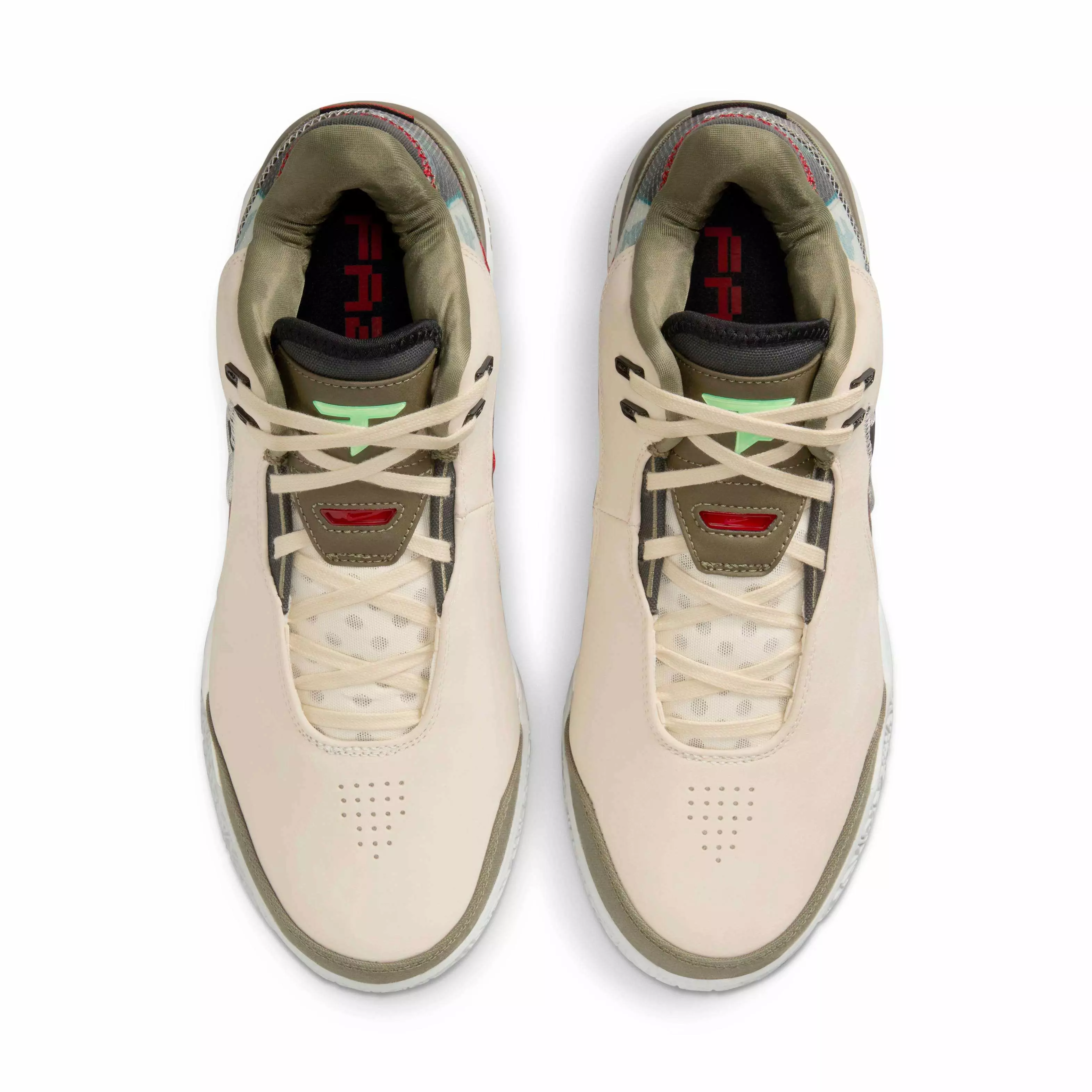 Nike LeBron NXXT Gen AMPD "Light Cream/Medium Olive/Metallic Silver/Black" Men's Basketball Shoe - LT CREAM/MD OLIVE/SILVER/BLACK