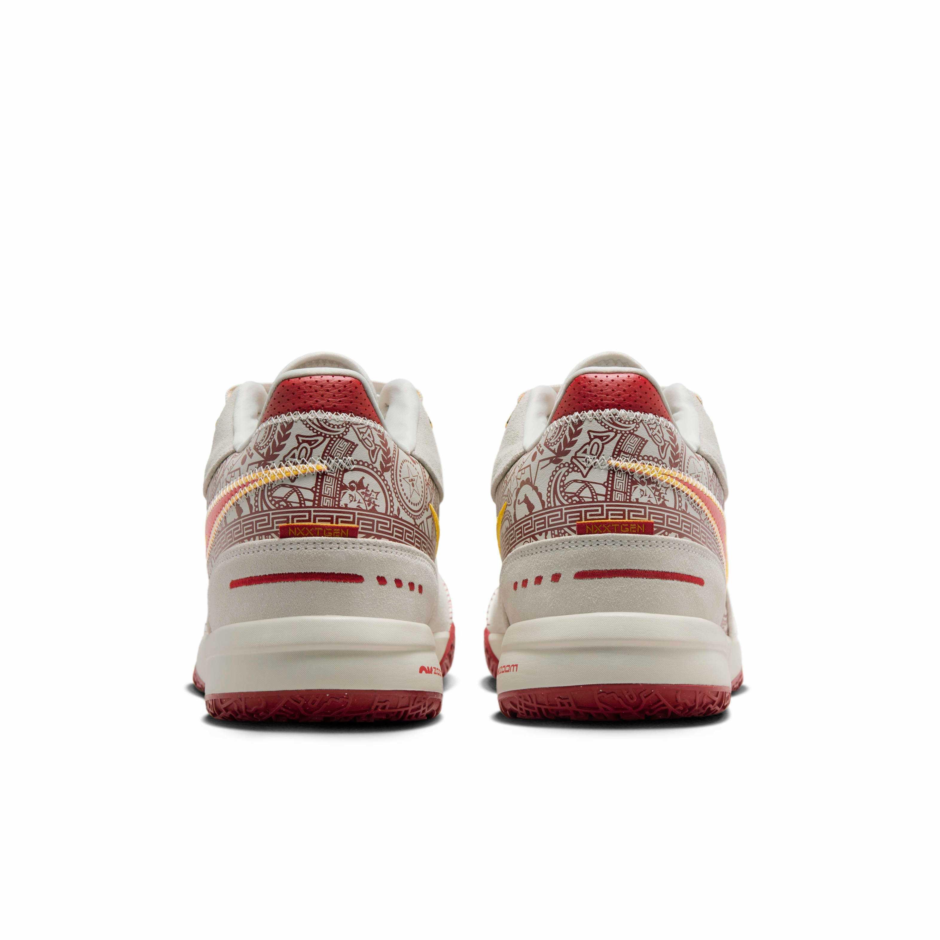Nike LeBron NXXT Gen AMPD "Light Bone/University Gold/Team Crimson" Men's Basketball Shoe - LT BONE/GOLD/CRIMSON Thumbnail View 5
