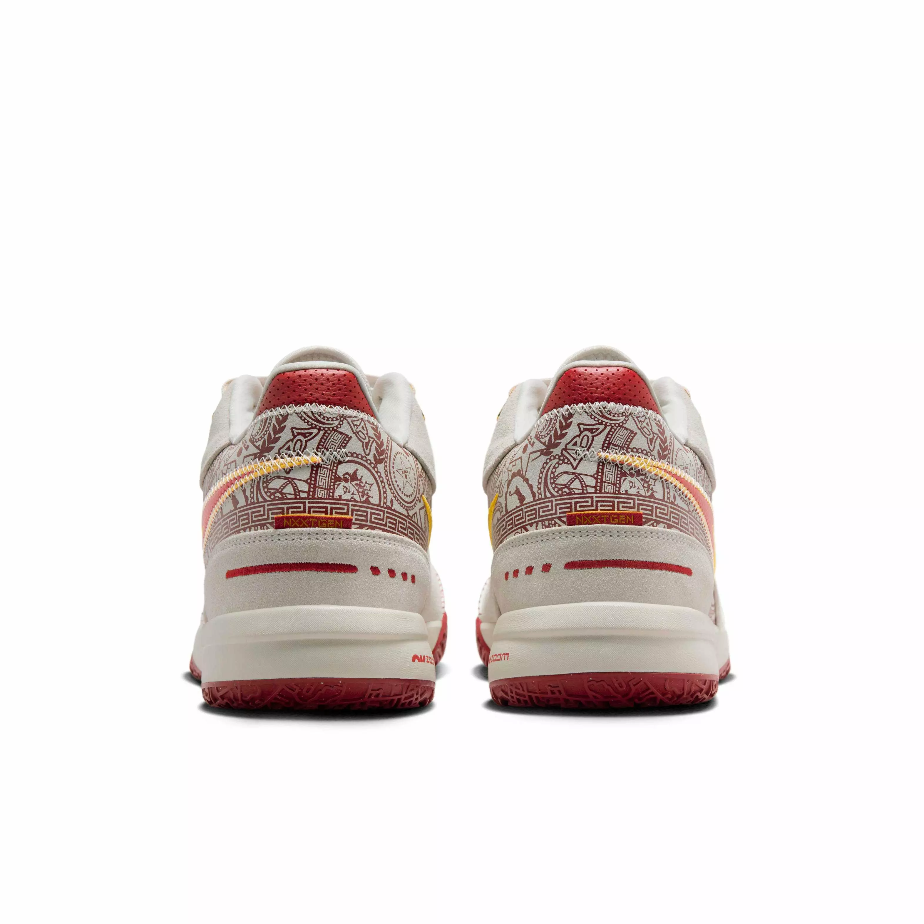 Nike LeBron NXXT Gen AMPD "Light Bone/University Gold/Team Crimson" Men's Basketball Shoe - LT BONE/GOLD/CRIMSON