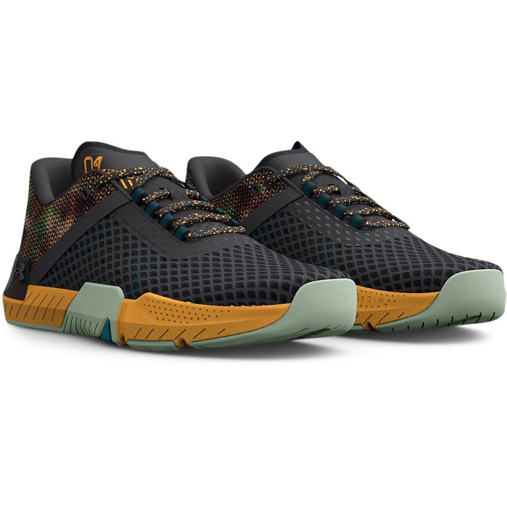 Under Armour TriBase Reign 4 AMP "Dark Grey/Green/Yellow" Men's Training Shoe - DK GREY/GREEN/YELLOW Thumbnail View 5