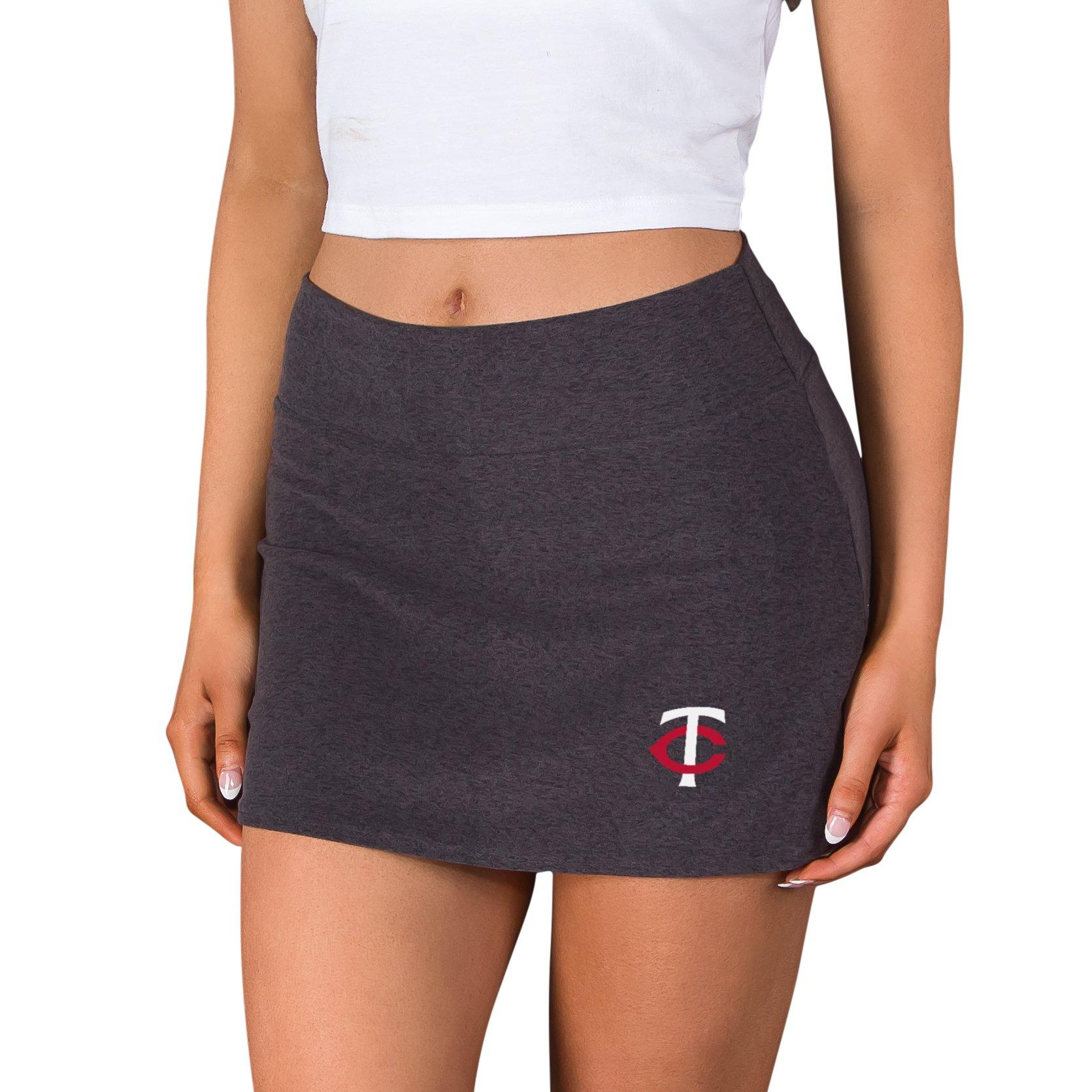 College Concepts Women's Minnesota Twins Centerline Skort - Charcoal - CHARCOAL Thumbnail View 1