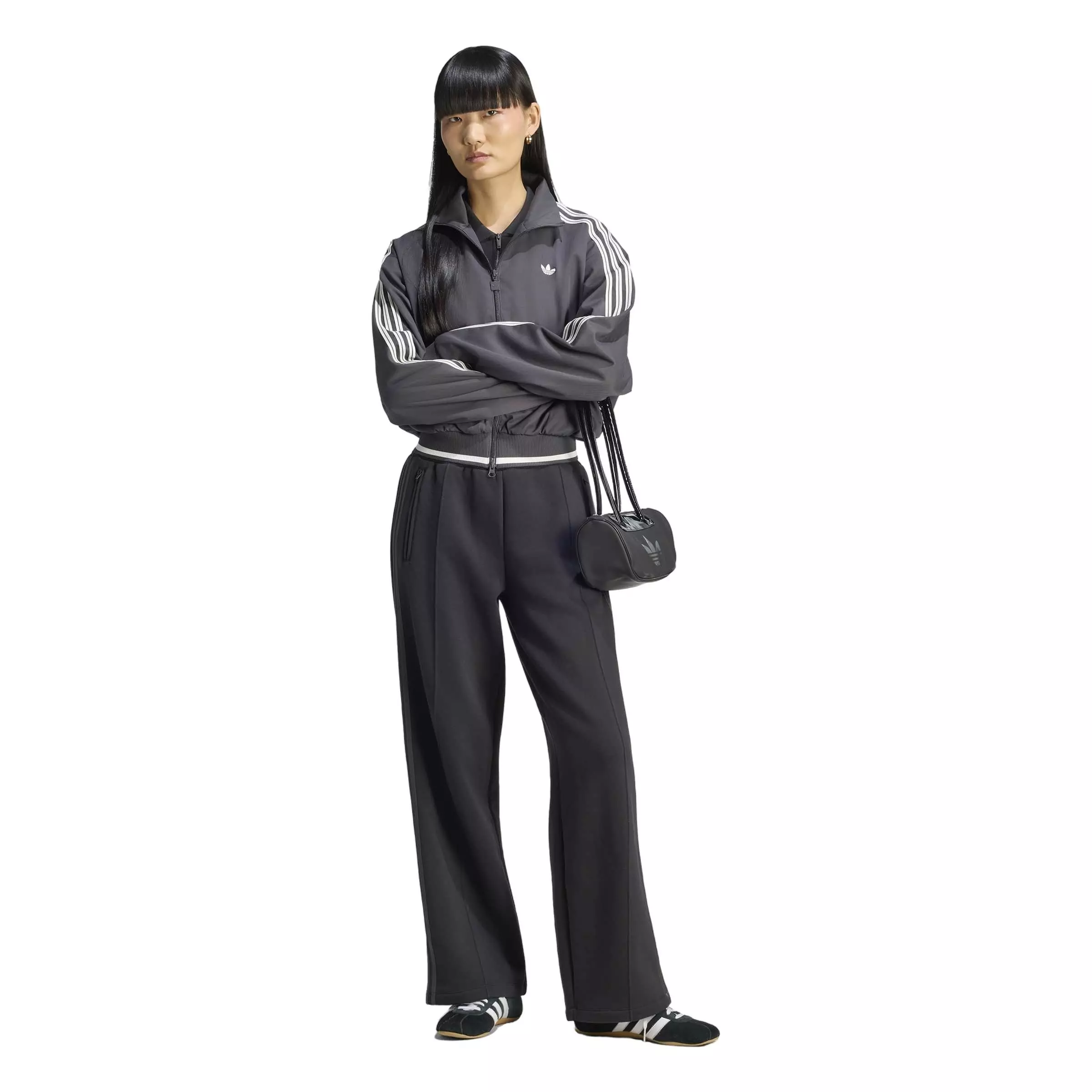 adidas Originals Women's Firebird Track Top - Black/White - BLACK/WHITE