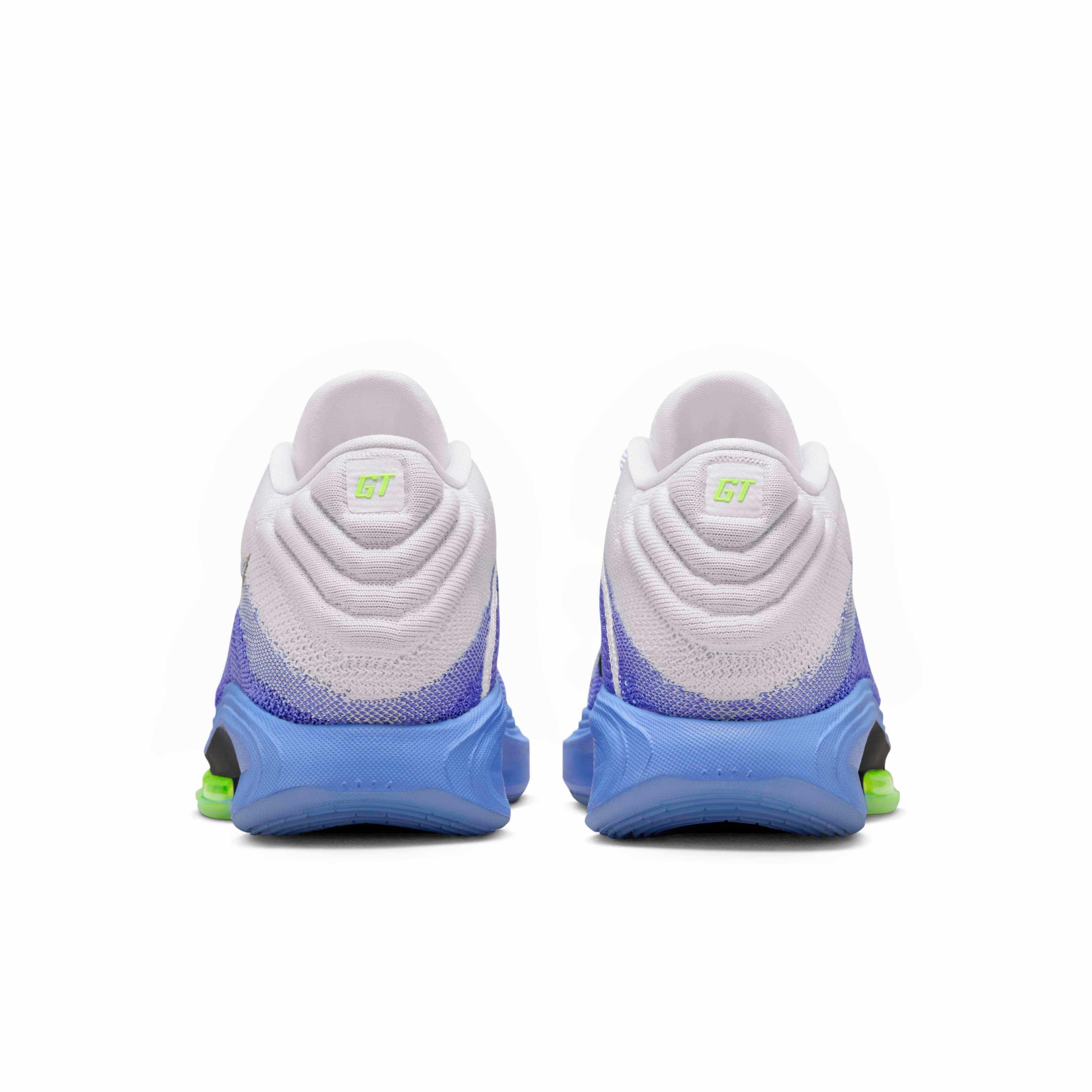 Nike G.T. Hustle 3 "White/Royal Pulse/Volt/Black" Men's Basketball Shoe - WHITE/PULSE/VOLT/BLACK Thumbnail View 5