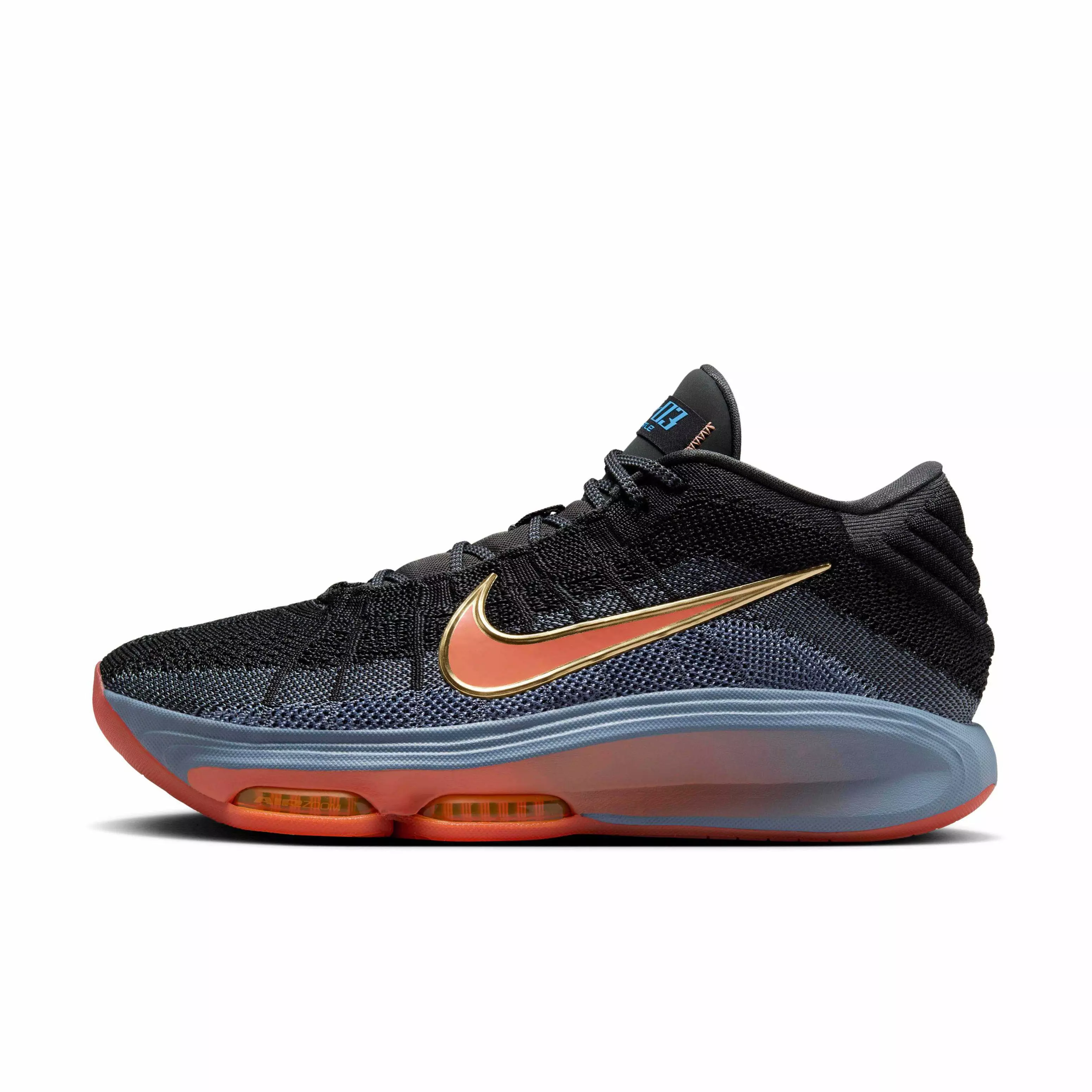 Nike G.T. Hustle 3 "Anthracite/Ashen Slate/Metallic Gold/Light Wild Mango" Men's Basketball Shoe - ANTHRACITE/SLATE/GOLD/LT MANGO